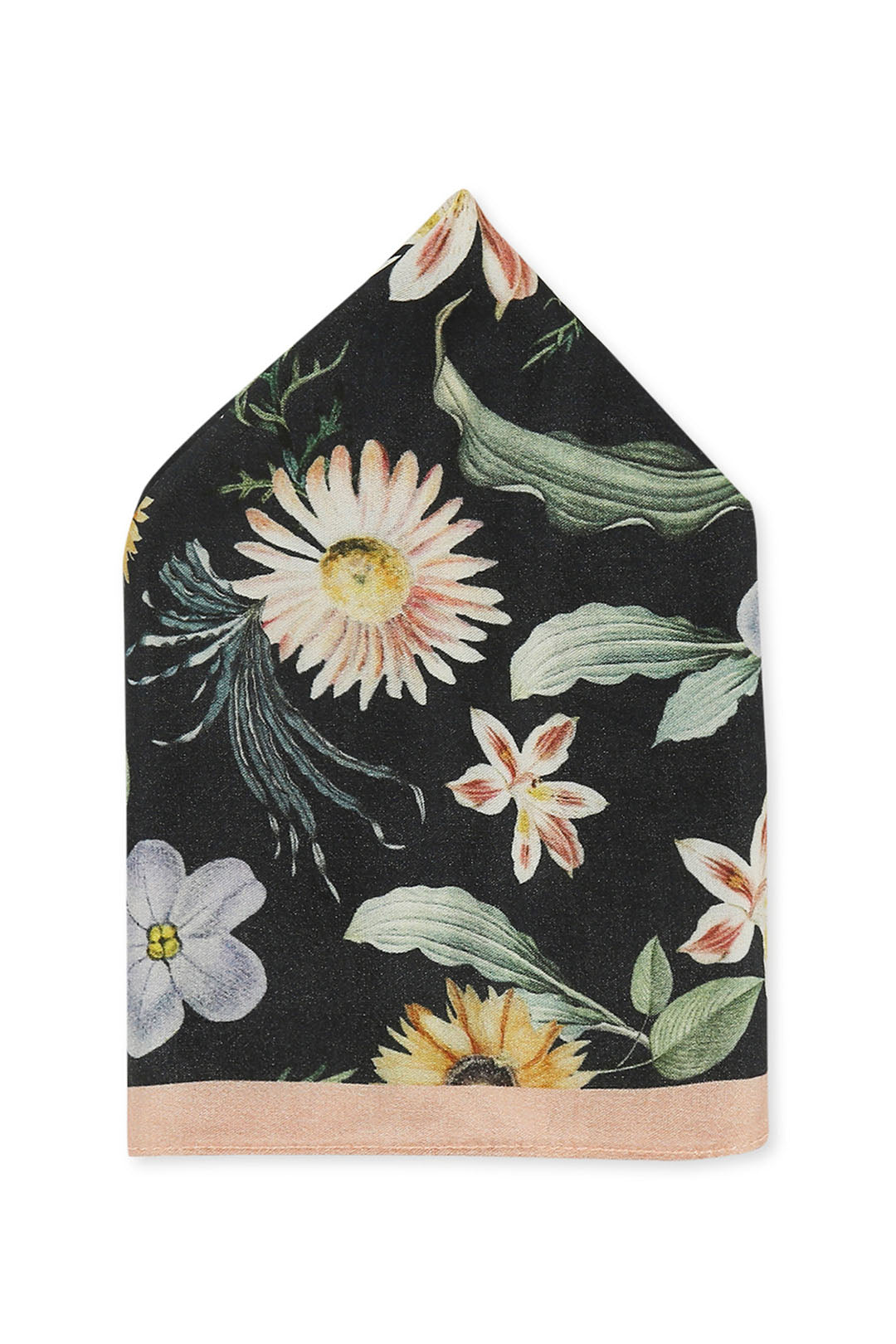 Black Gulista Printed Pocket Square