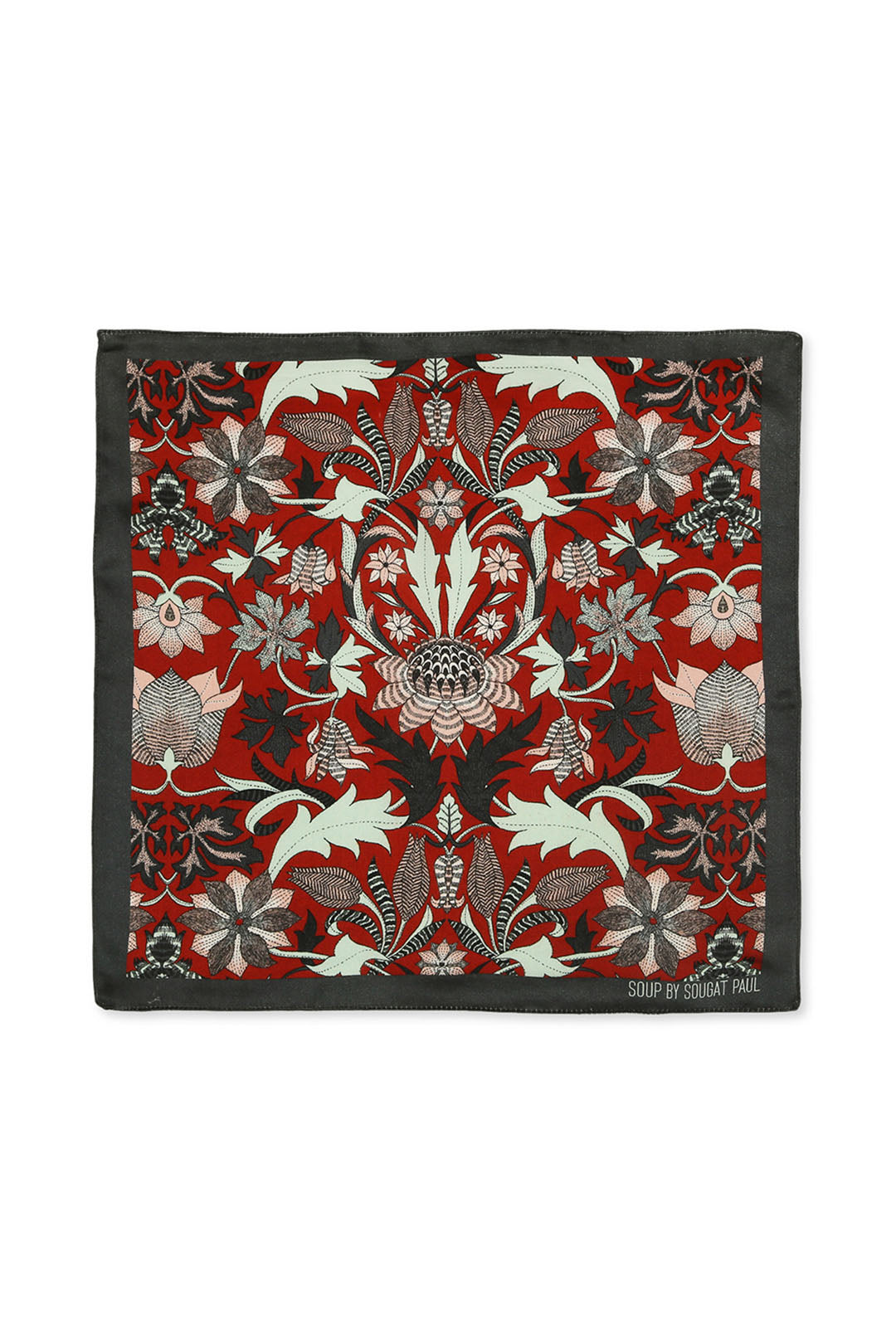 Night Floral Printed Pocket Square