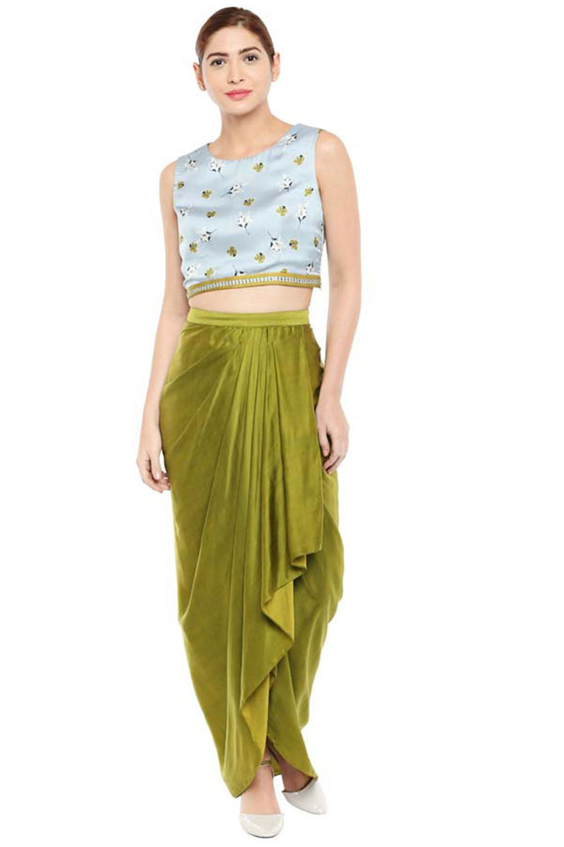 Palash Printed Drape Skirt Set