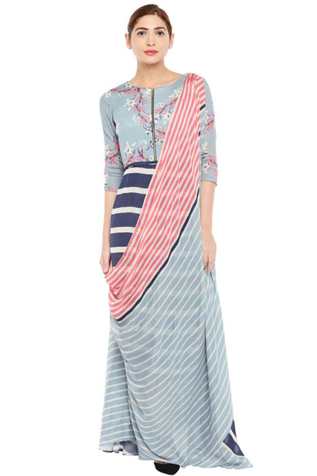 Palash Printed Saree Style Dress
