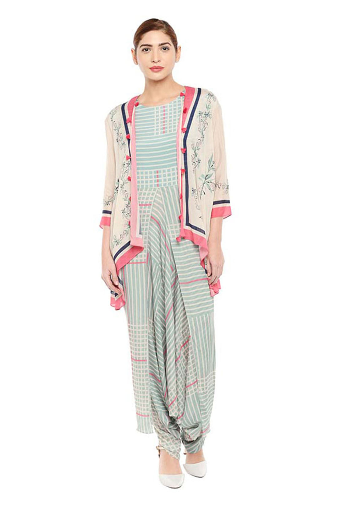 Palash Printed Jumpsuit With Jacket