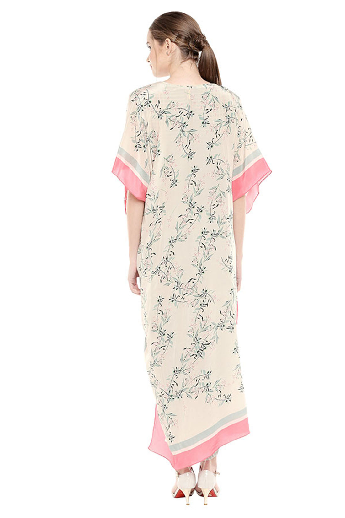 Palash Printed Drape Dress With Cape