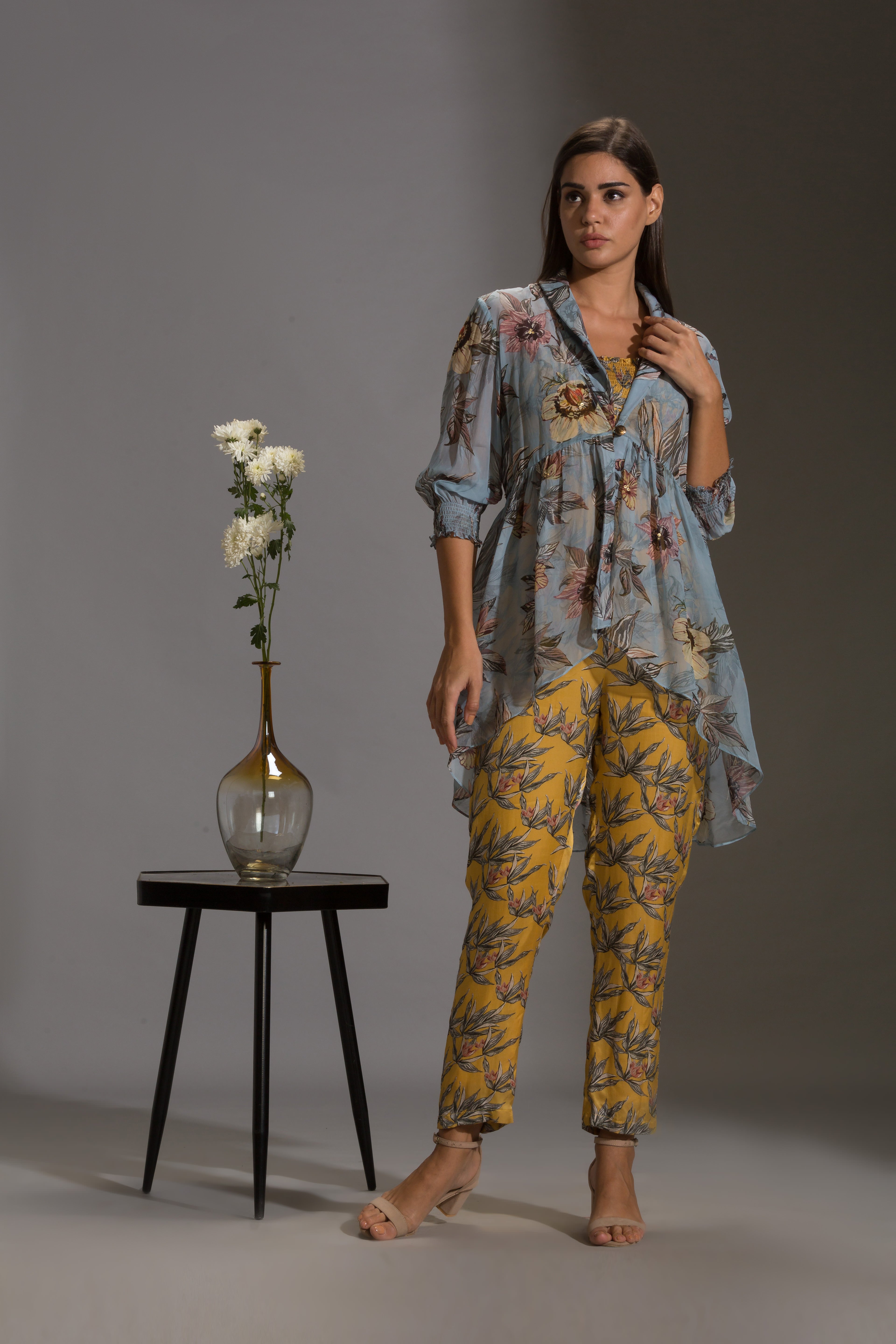 Anthia Floral Printed Jumpsuit With Jacket