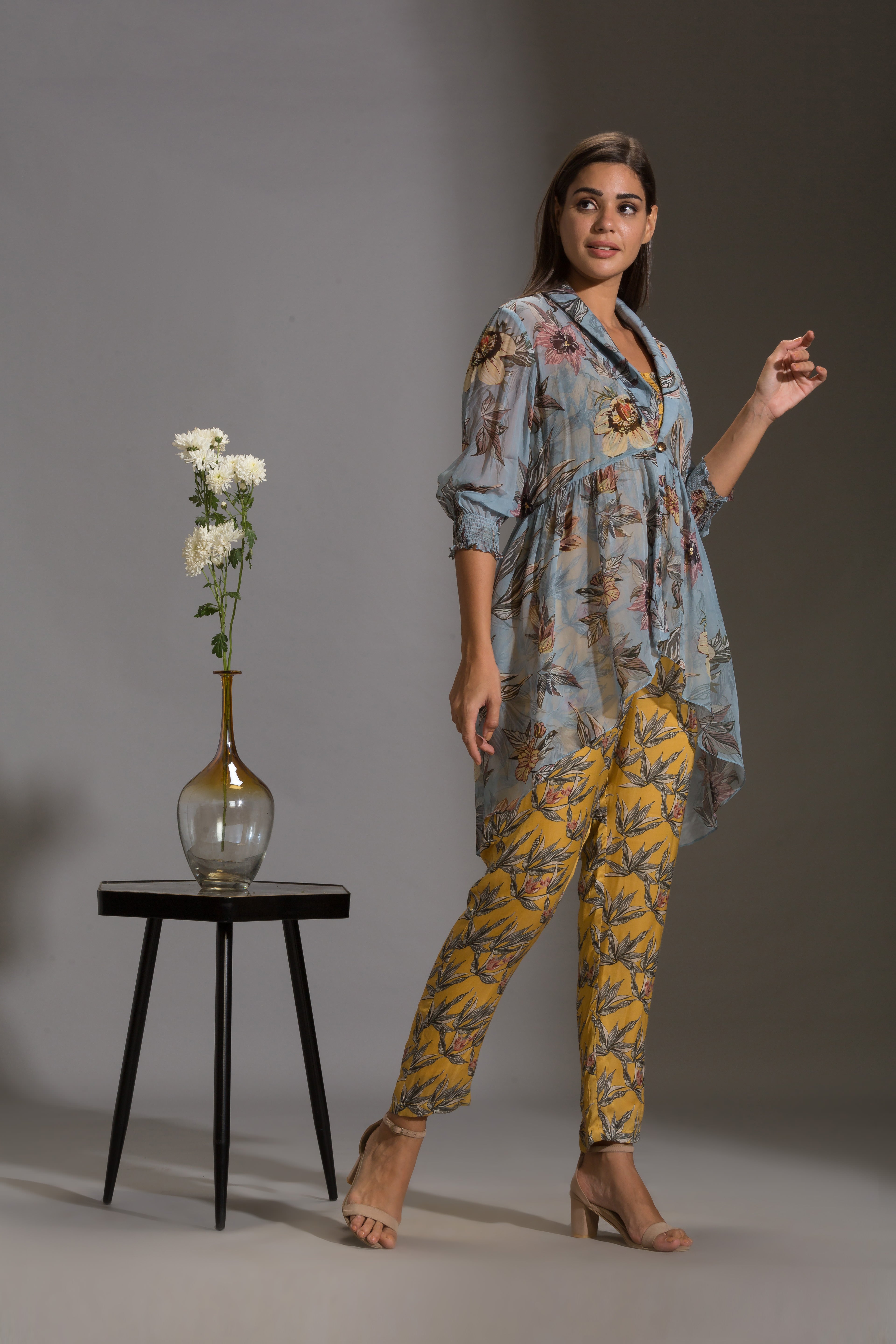 Anthia Floral Printed Jumpsuit With Jacket