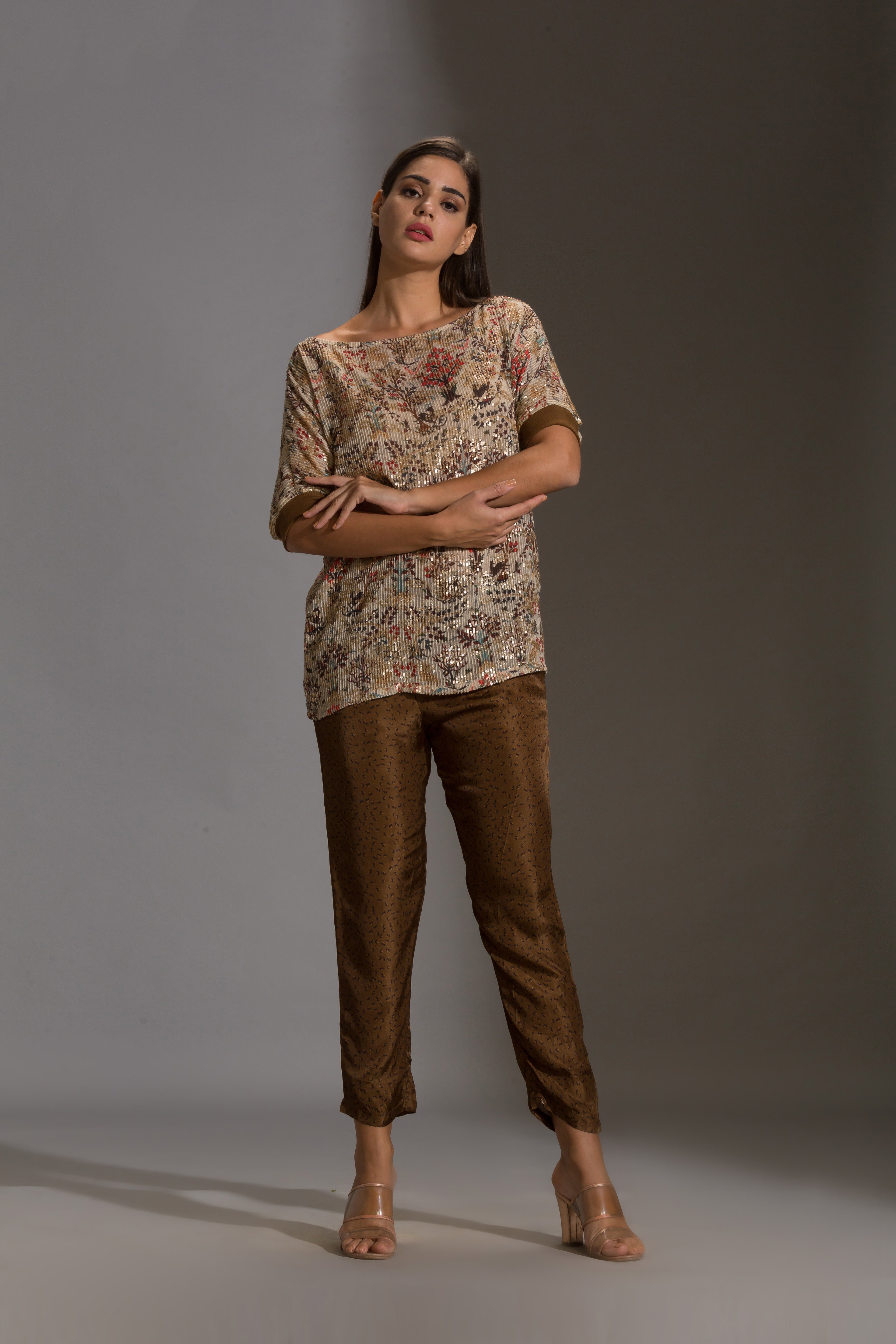 Qaleen One Sequin Top And Pants