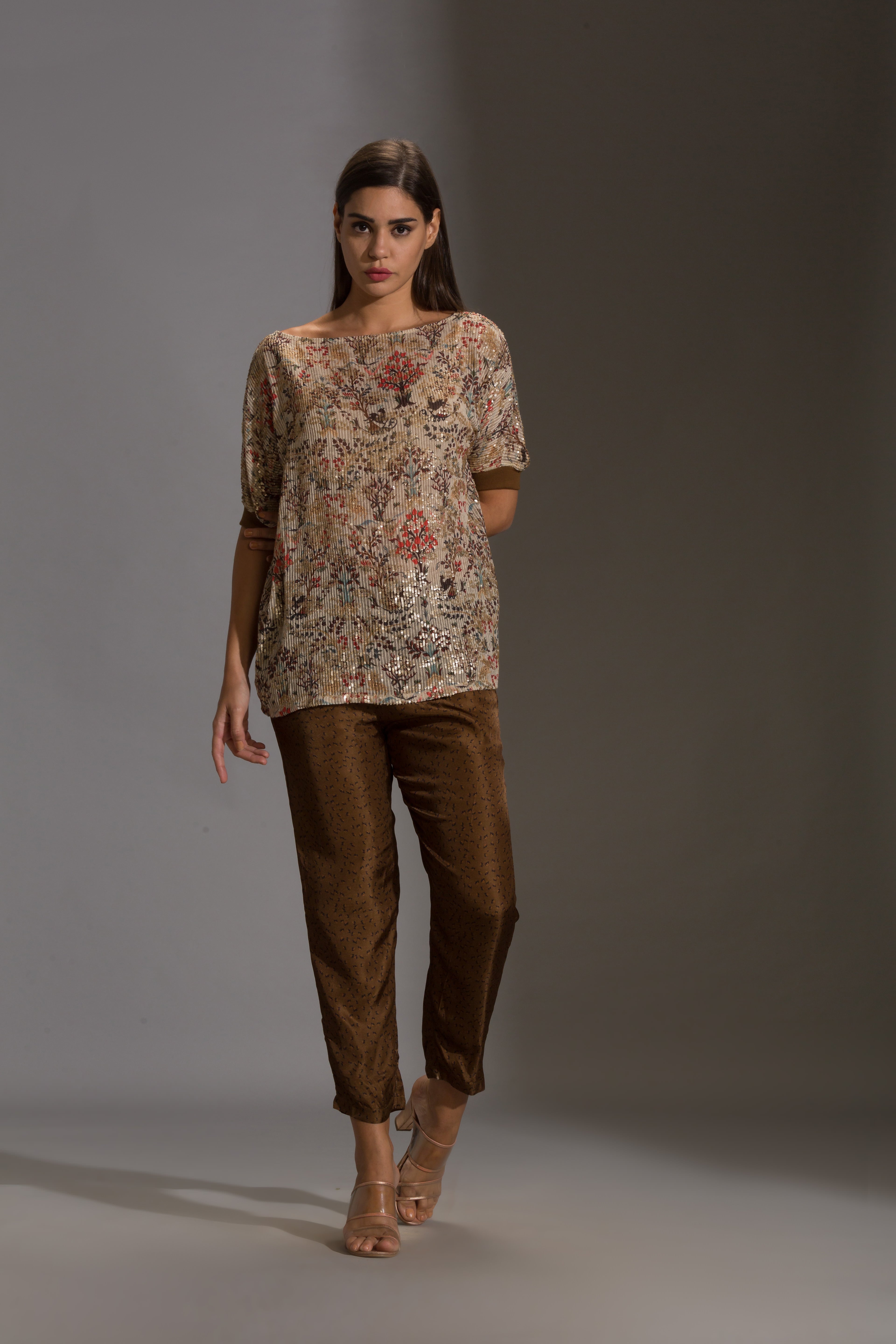 Qaleen One Sequin Top And Pants