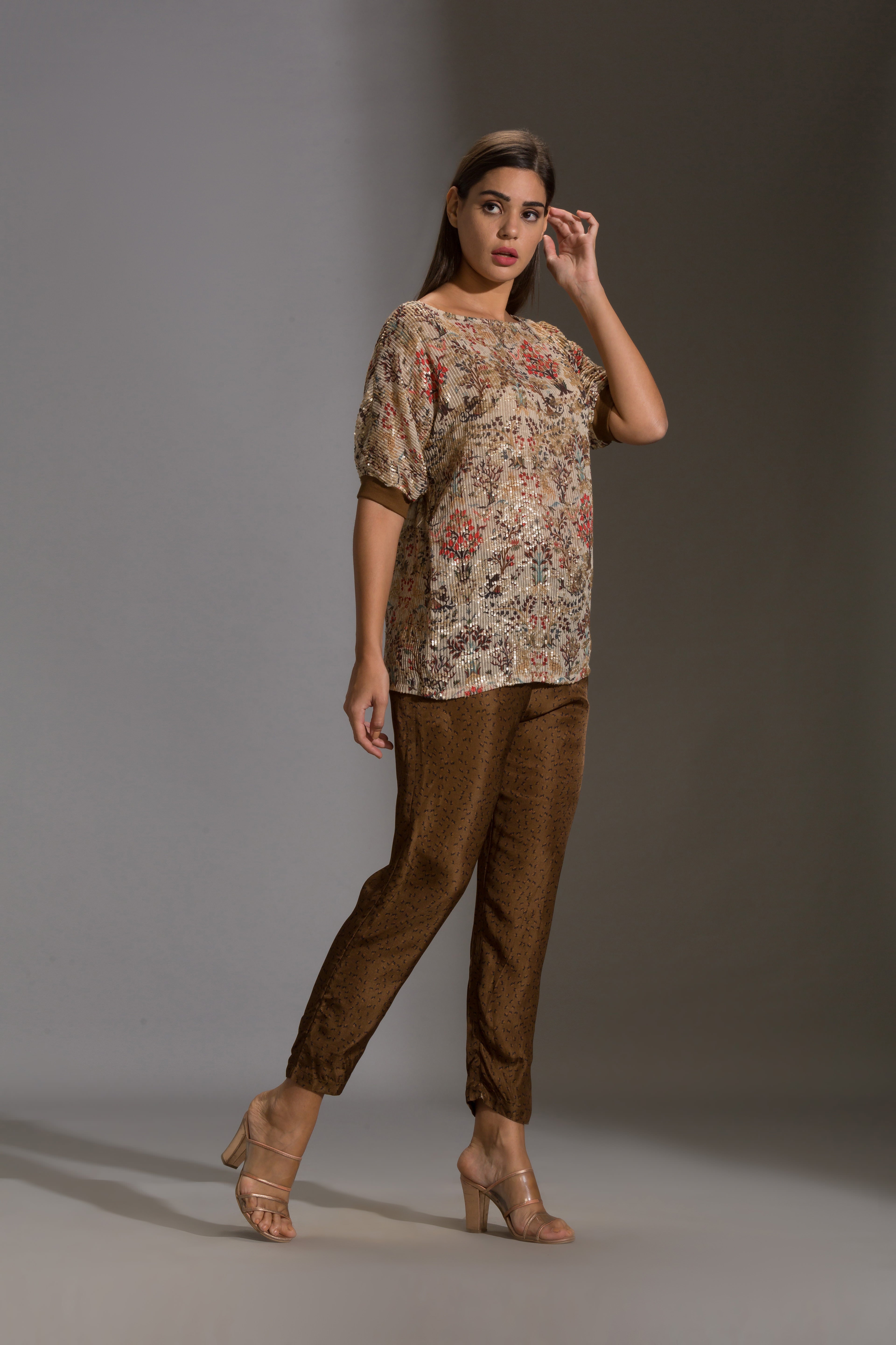 Qaleen One Sequin Top And Pants