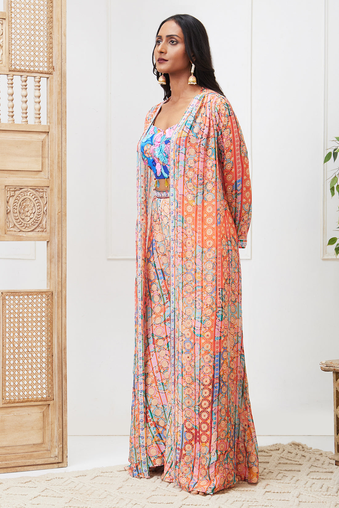 Zaynab Embroidered Co-Ord Set With Jacket