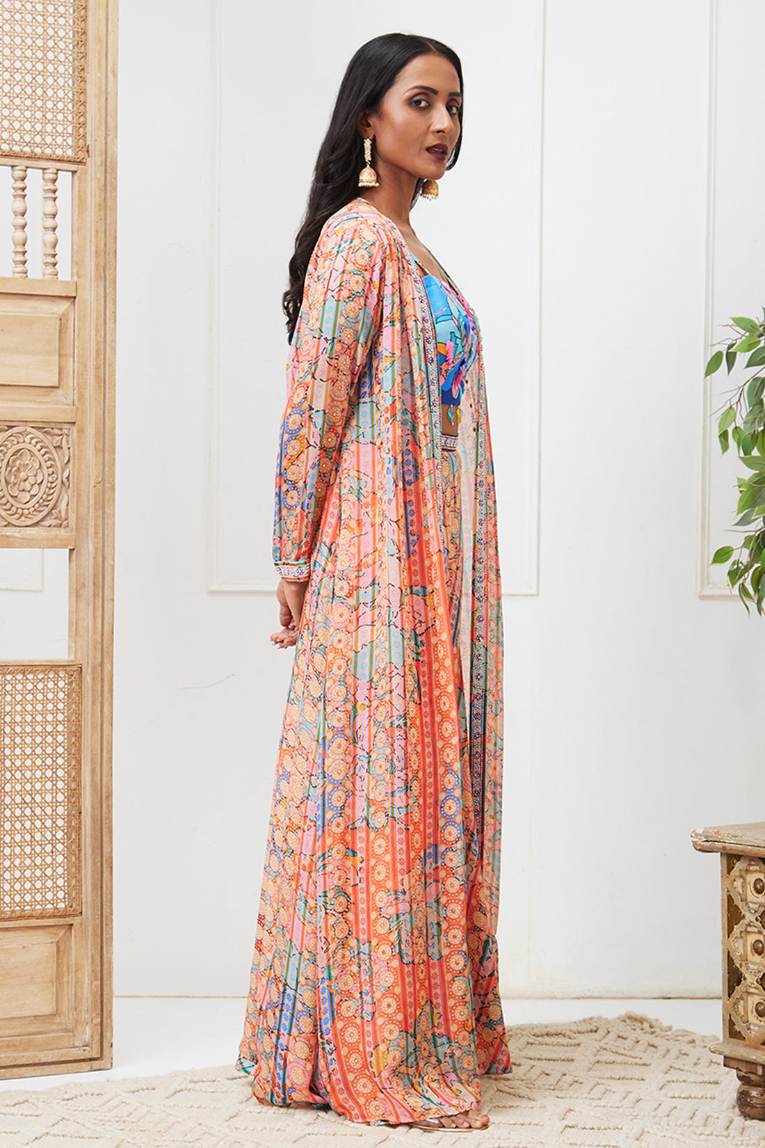 Zaynab Embroidered Co-Ord Set With Jacket