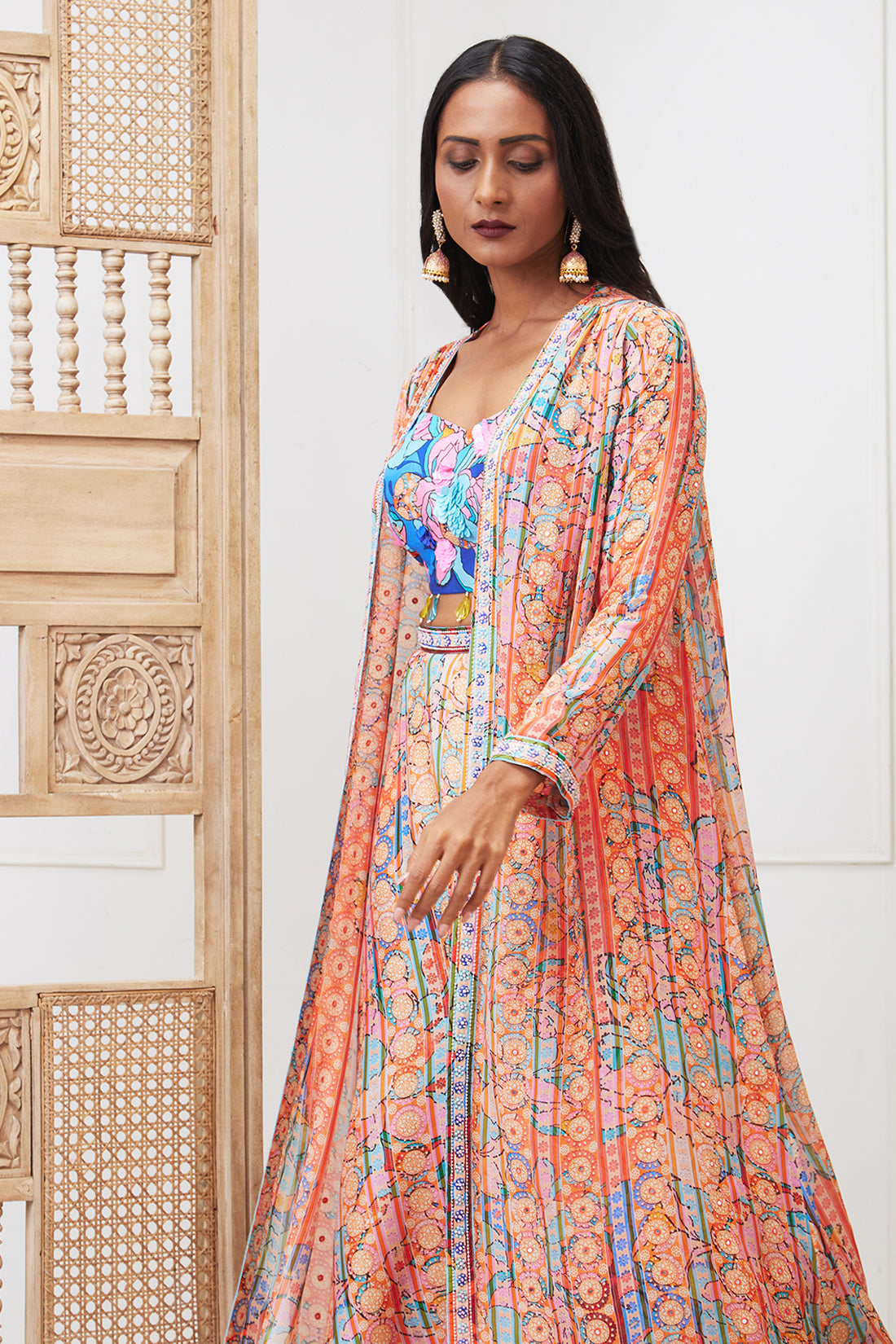 Zaynab Embroidered Co-Ord Set With Jacket