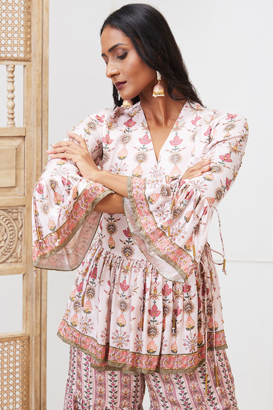Tabriz Embroidered Sharara Set