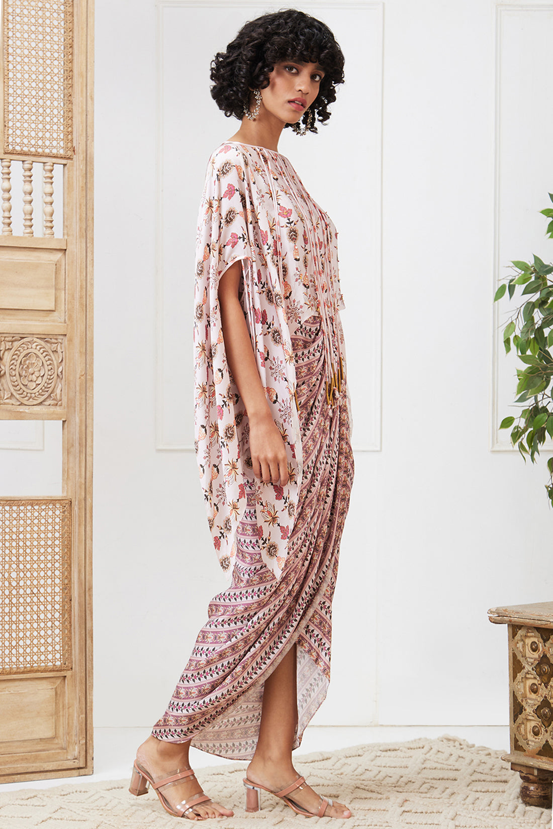 Tabriz Embellished Drape Dress Set