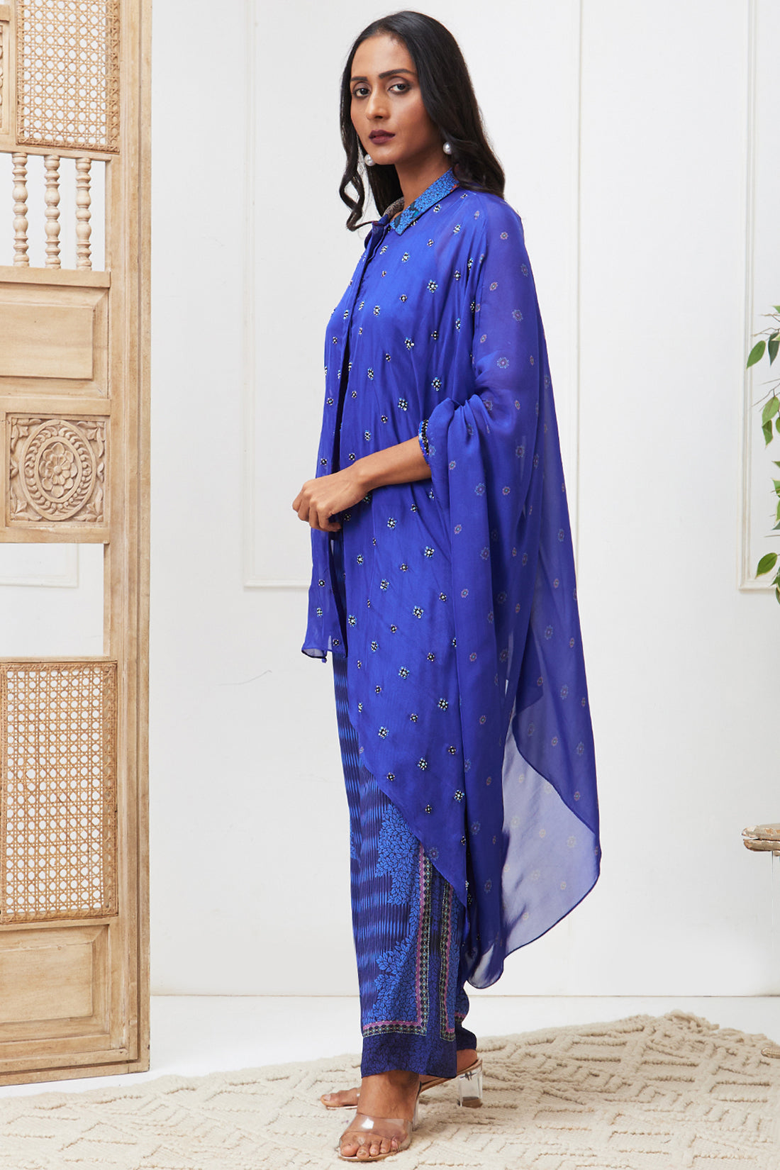 Zaynab Embroidered Asymmetric Co-Ord Set