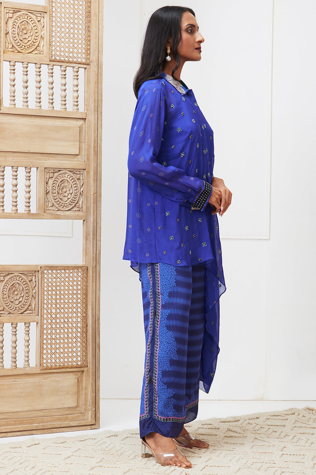 Zaynab Embroidered Asymmetric Co-Ord Set