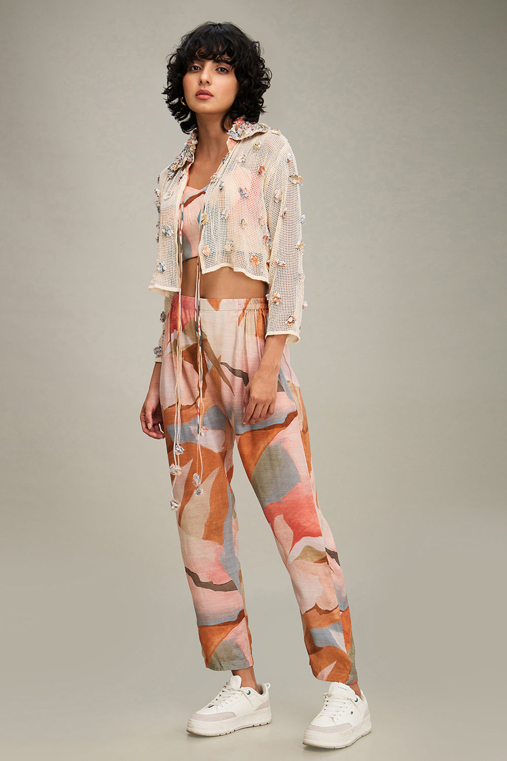 Conversation Embellished Co Ords With Jacket