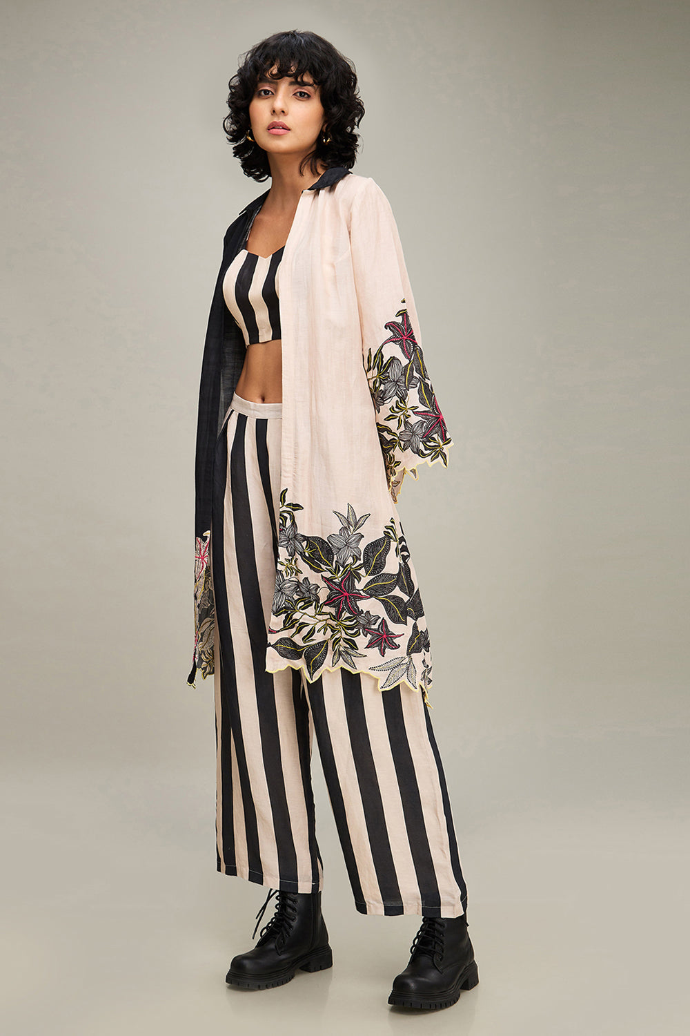 Ahyana Printed Co Ord Set With Jacket