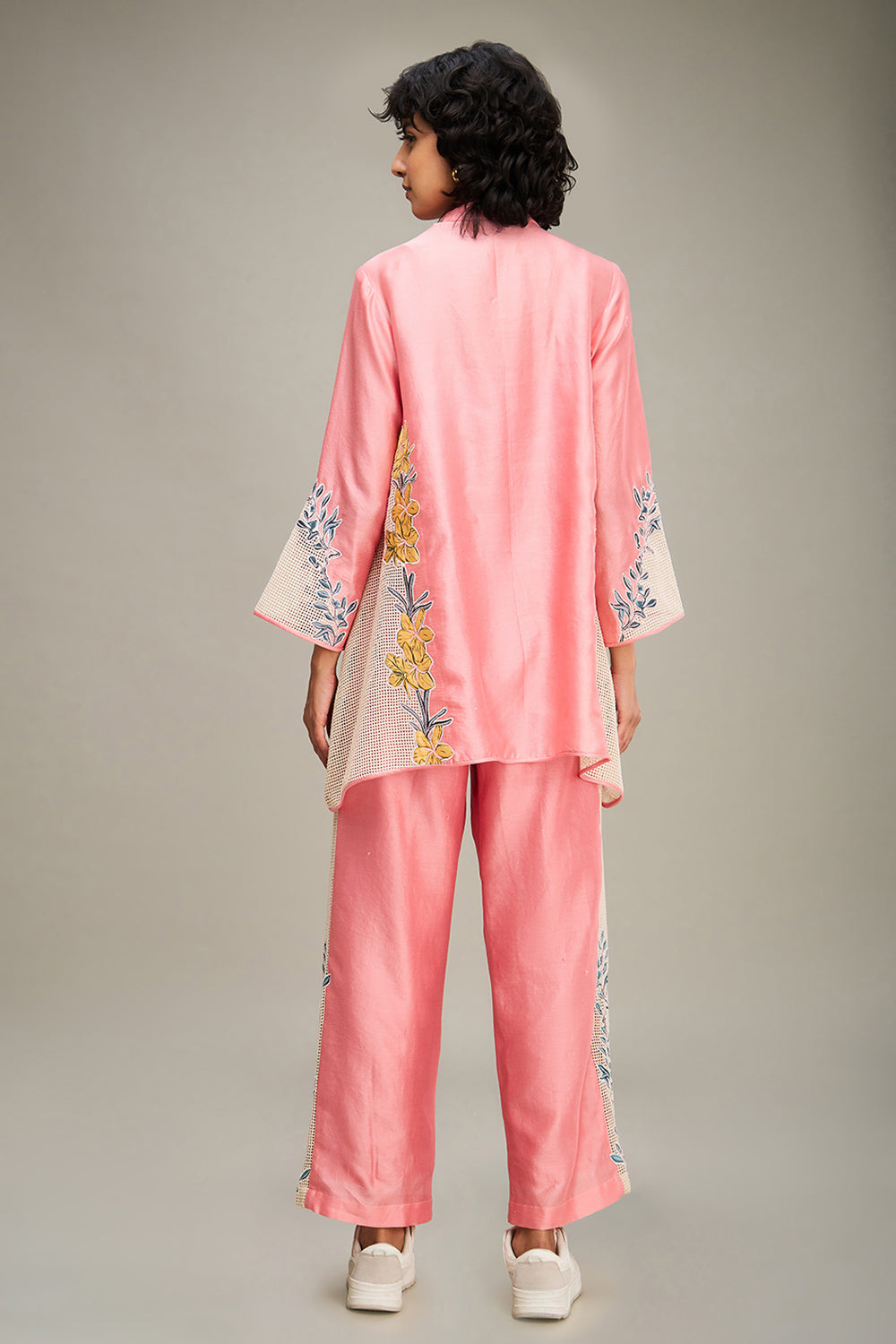 Pink Zinnia Applique Co-Ord Set