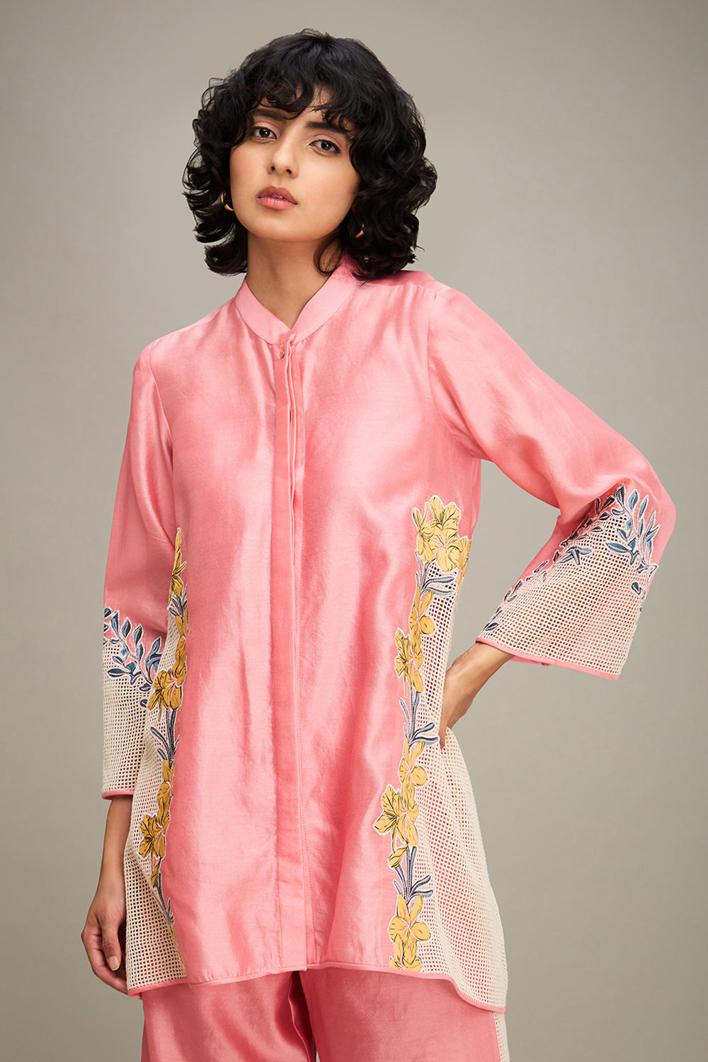 Pink Zinnia Applique Co-Ord Set