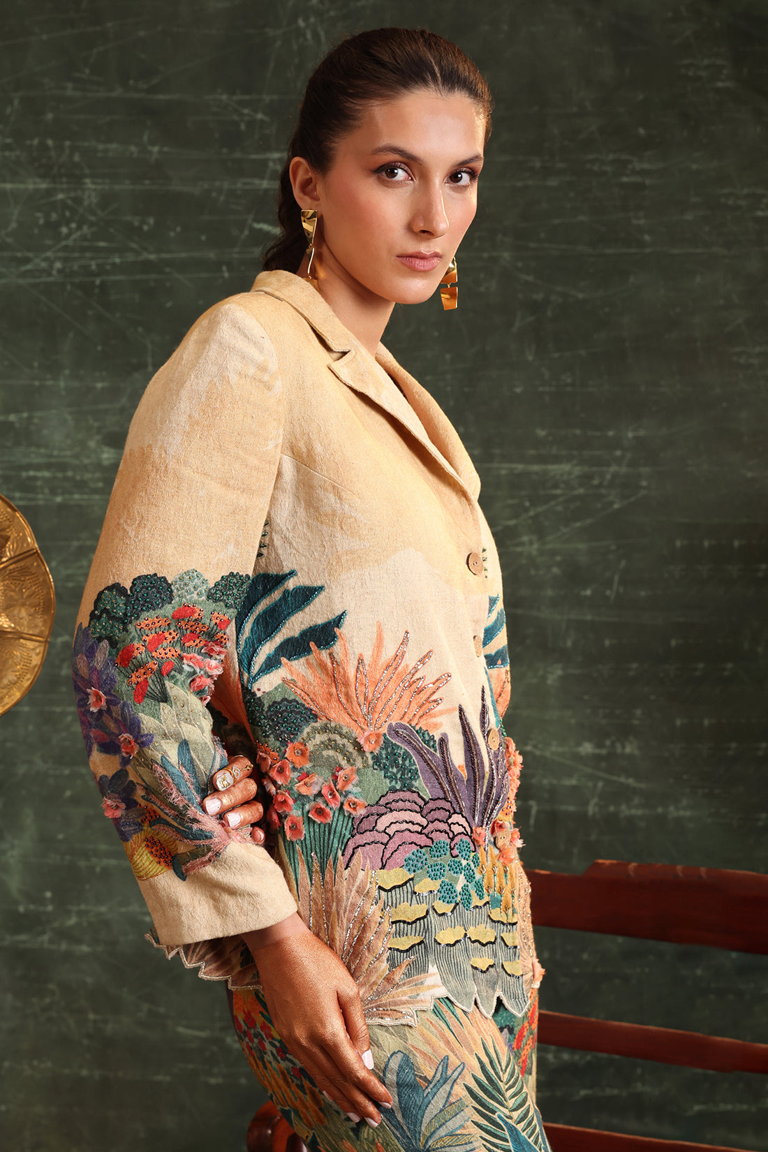 Kaira Embroidered Blazer Set
