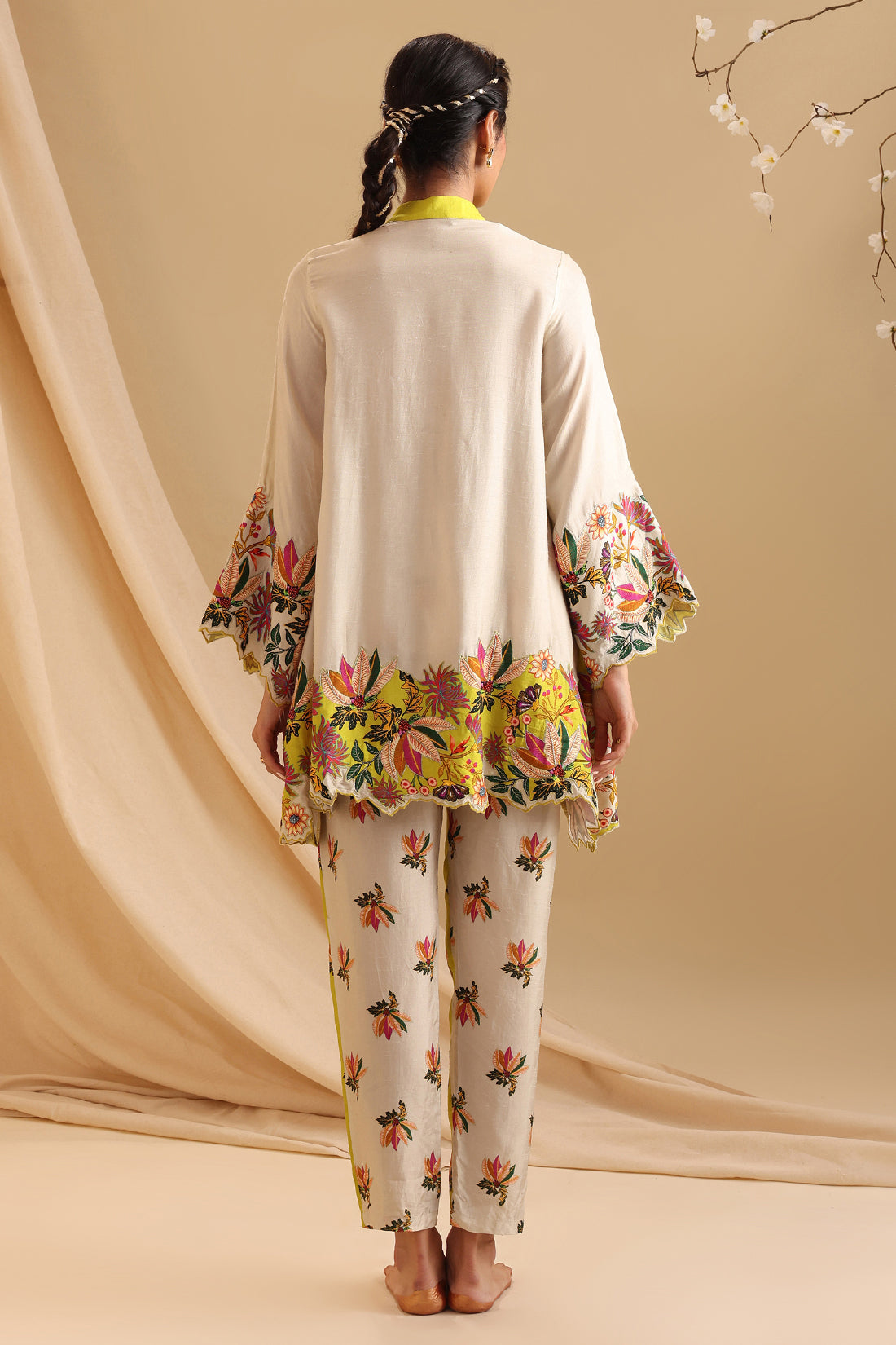 Aarani Yellow Embroidered Co-Ord Set