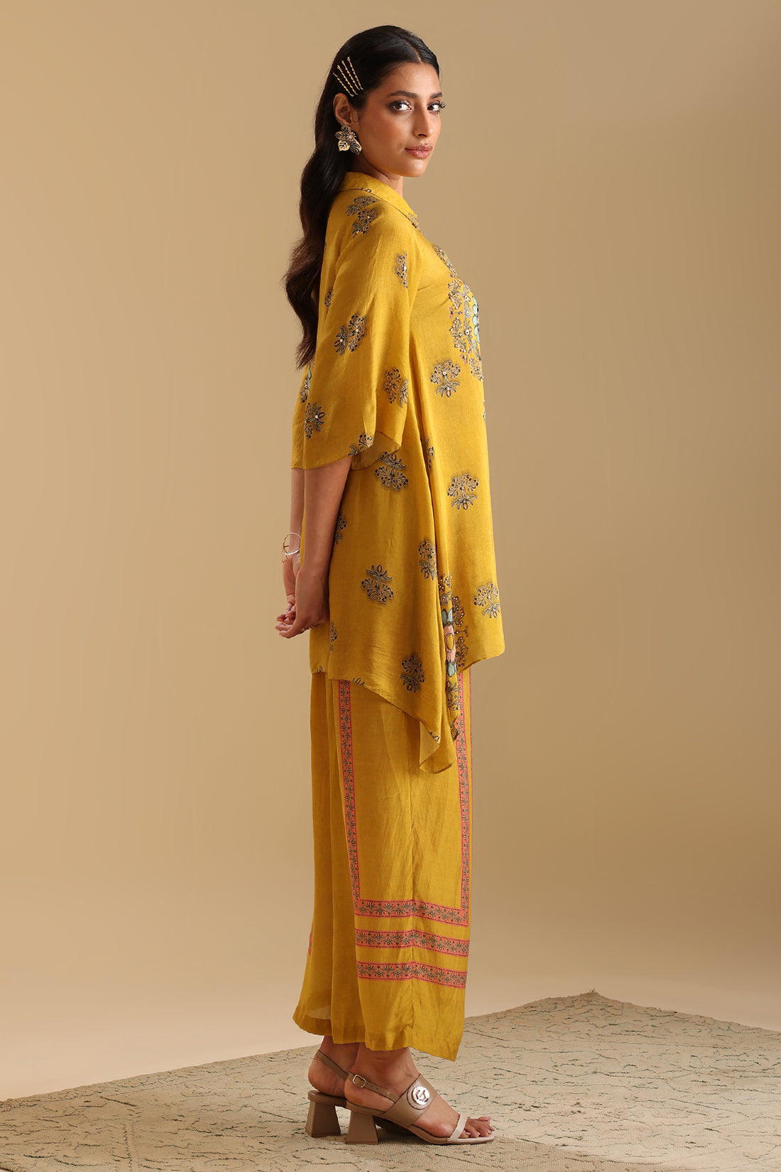 Eraya Yellow Embellished Co-Ord Set