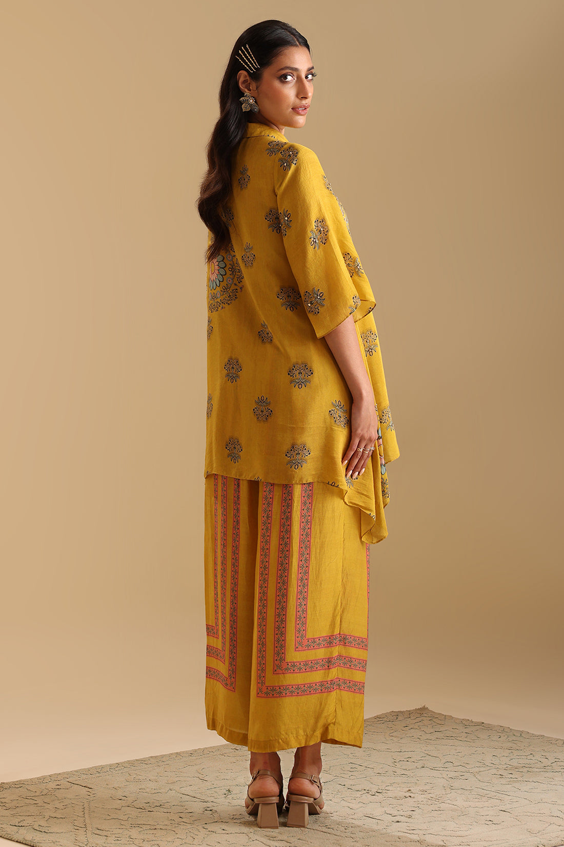 Eraya Yellow Embellished Co-Ord Set