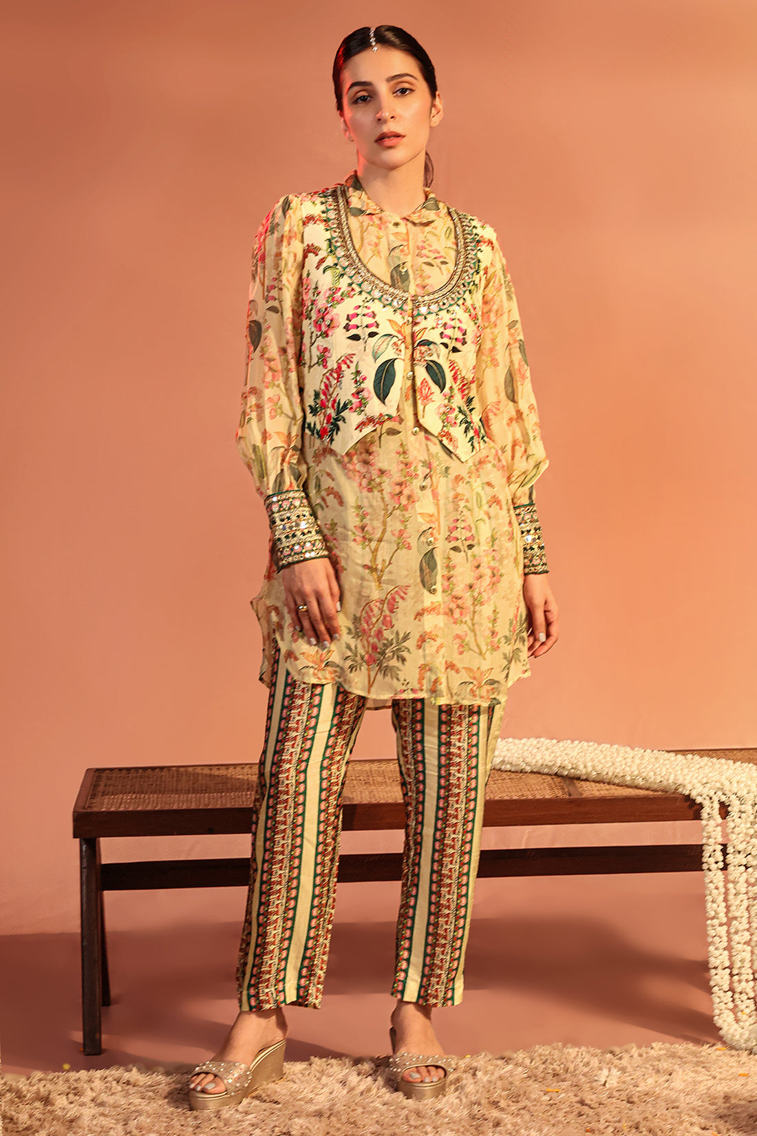 Tamaya Embroidered Kurta Set with Jacket