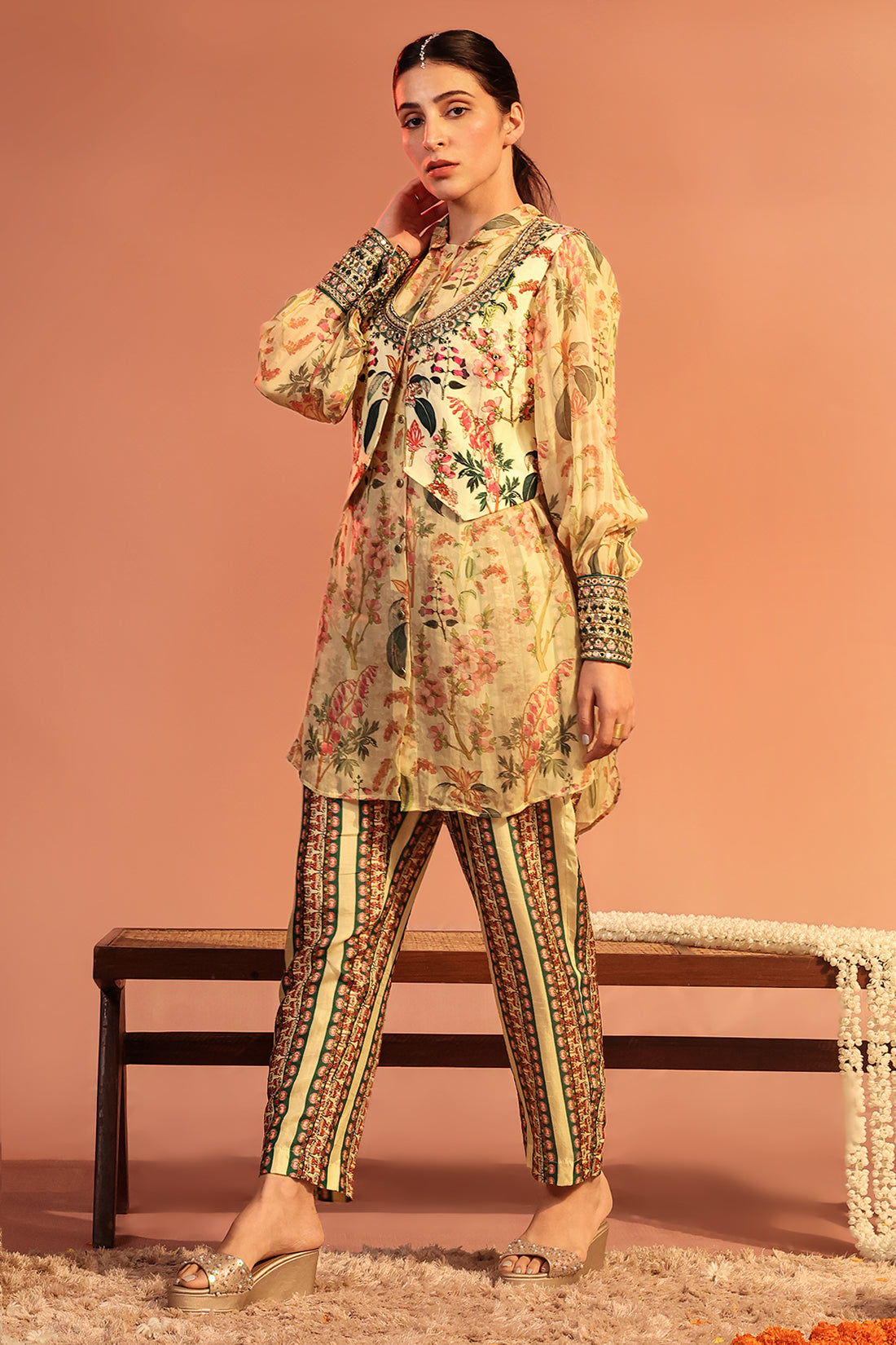 Tamaya Embroidered Kurta Set with Jacket