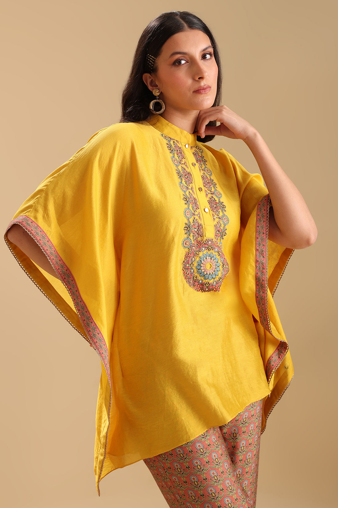 Eraya Embellished Short Kaftan Set