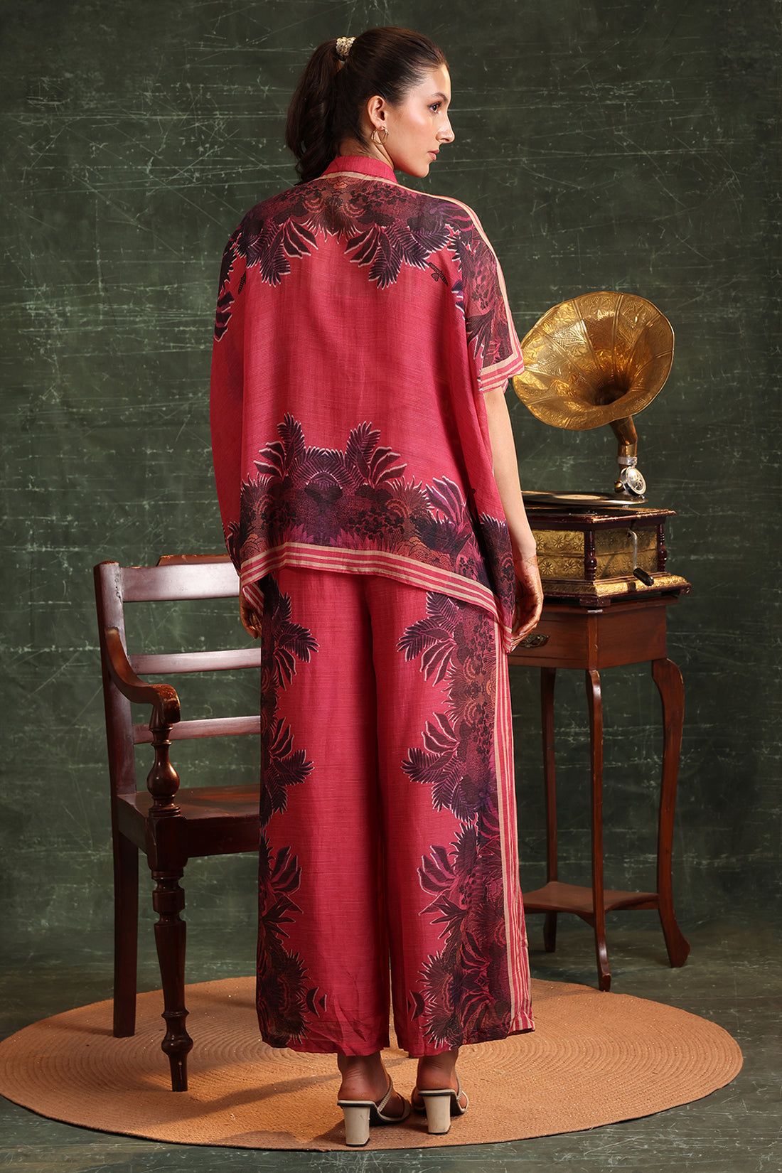 Pink Kaira Embellished Kaftan Co-Ord Set