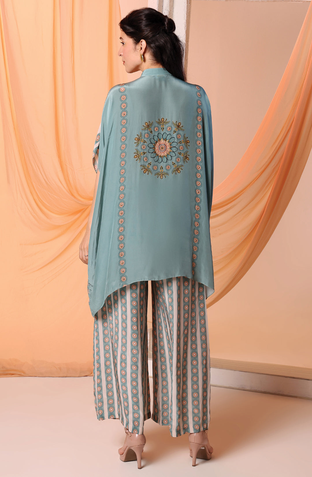 Eraya Embellished Kaftan Shirt Set