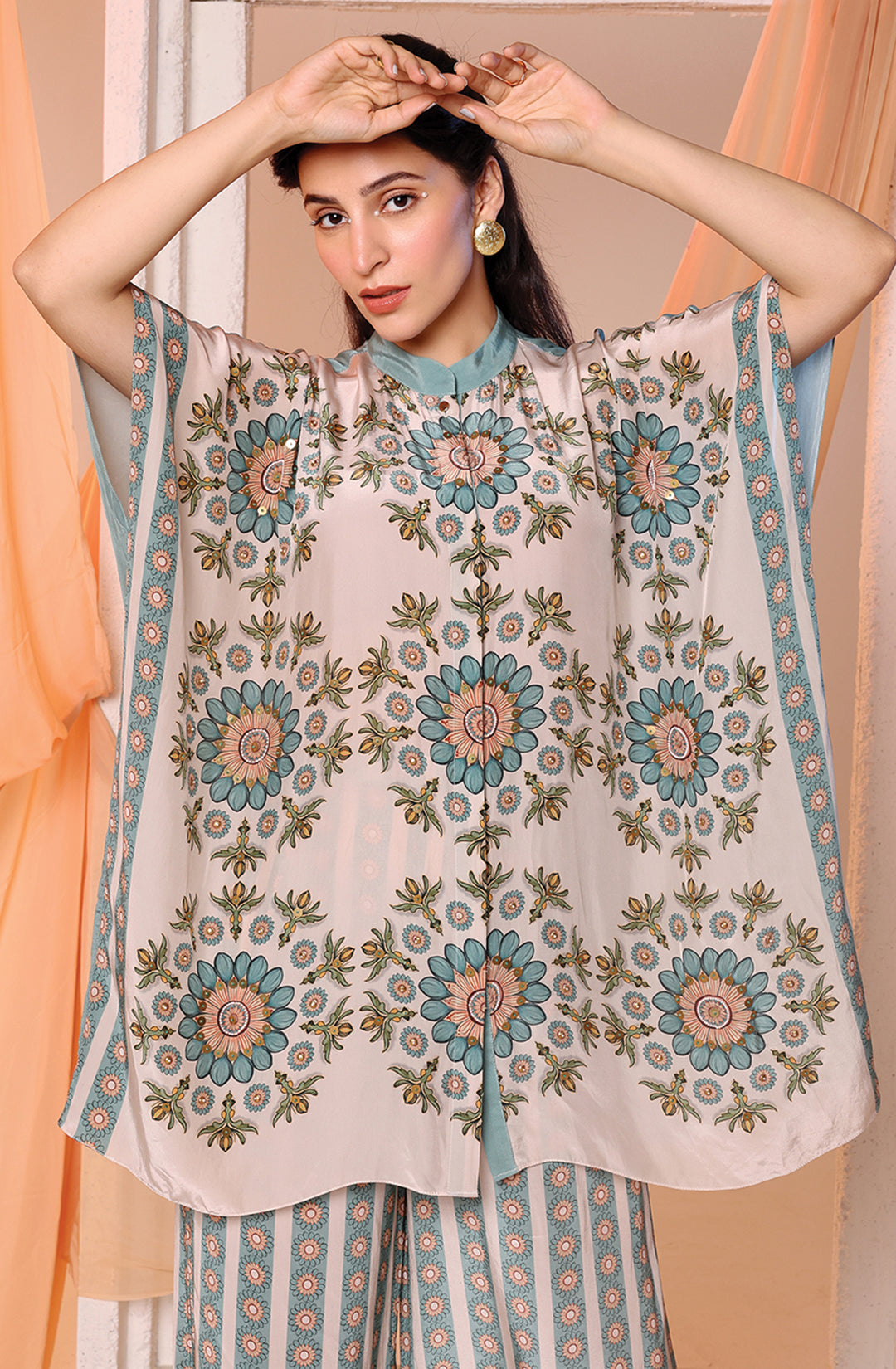 Eraya Embellished Kaftan Shirt Set