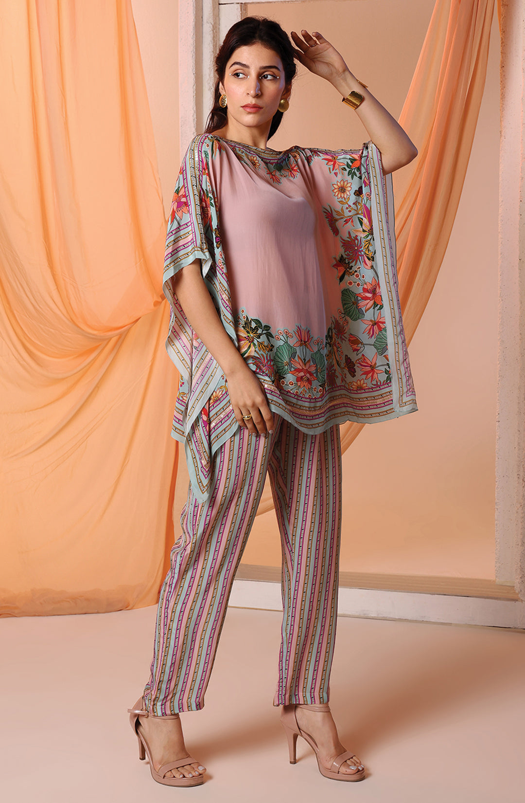 Pink Arani Embellished Kafan Set
