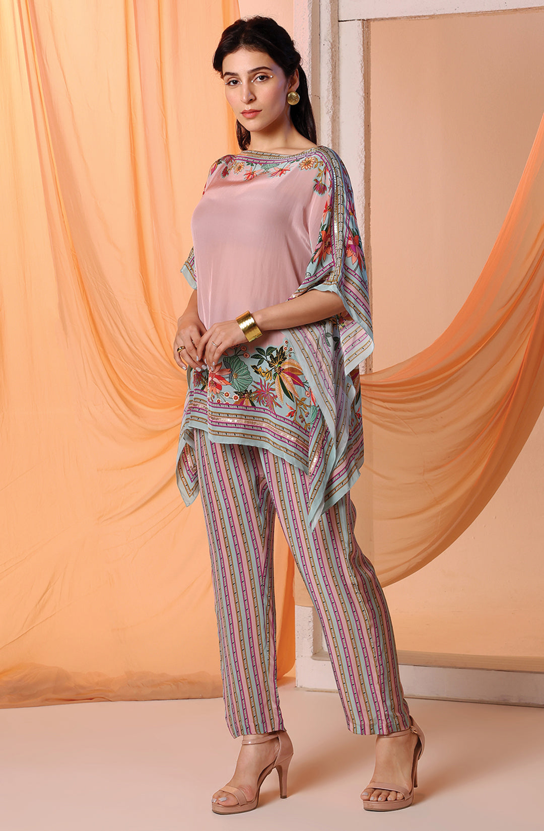 Pink Arani Embellished Kafan Set