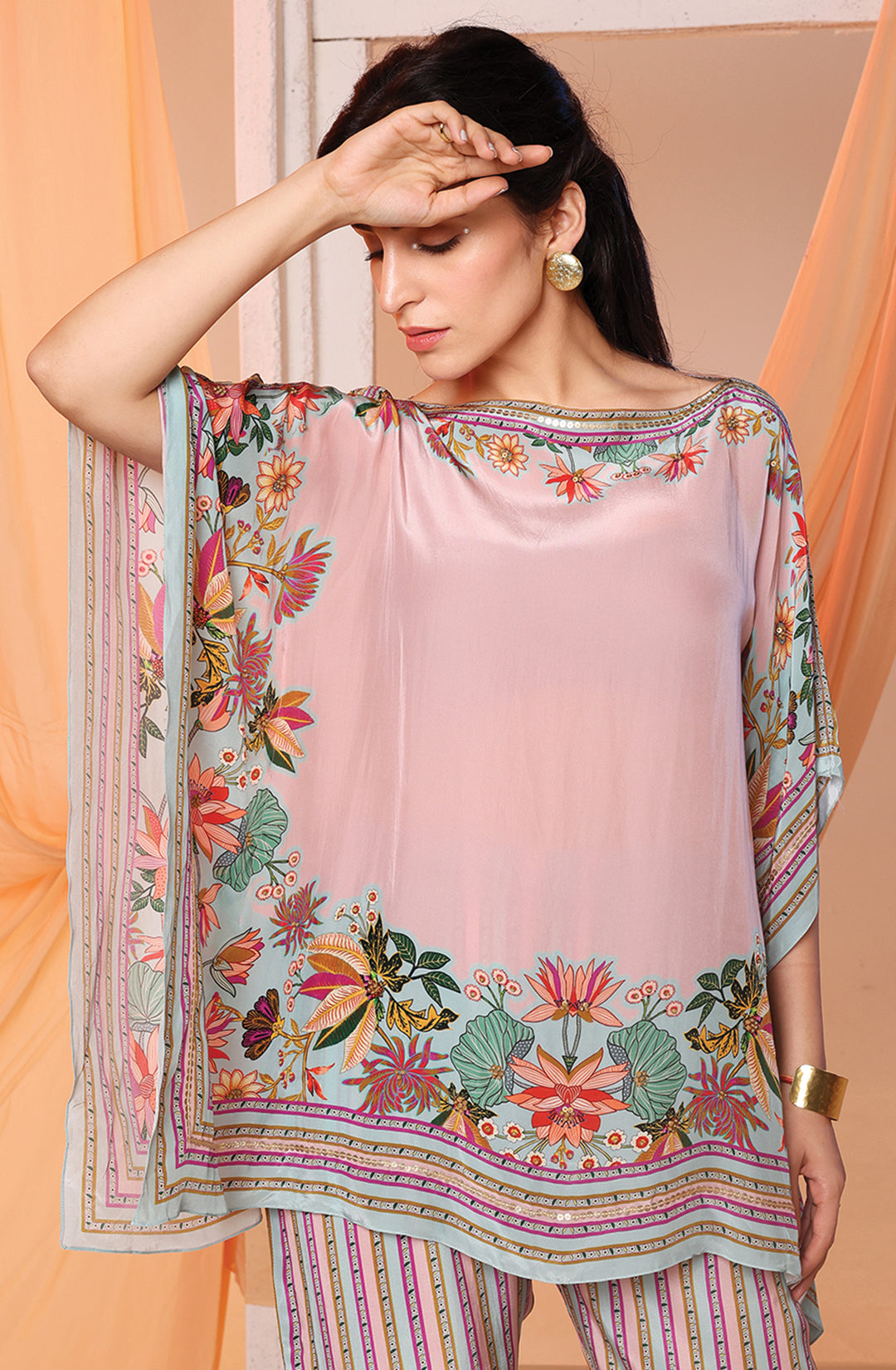 Pink Arani Embellished Kafan Set