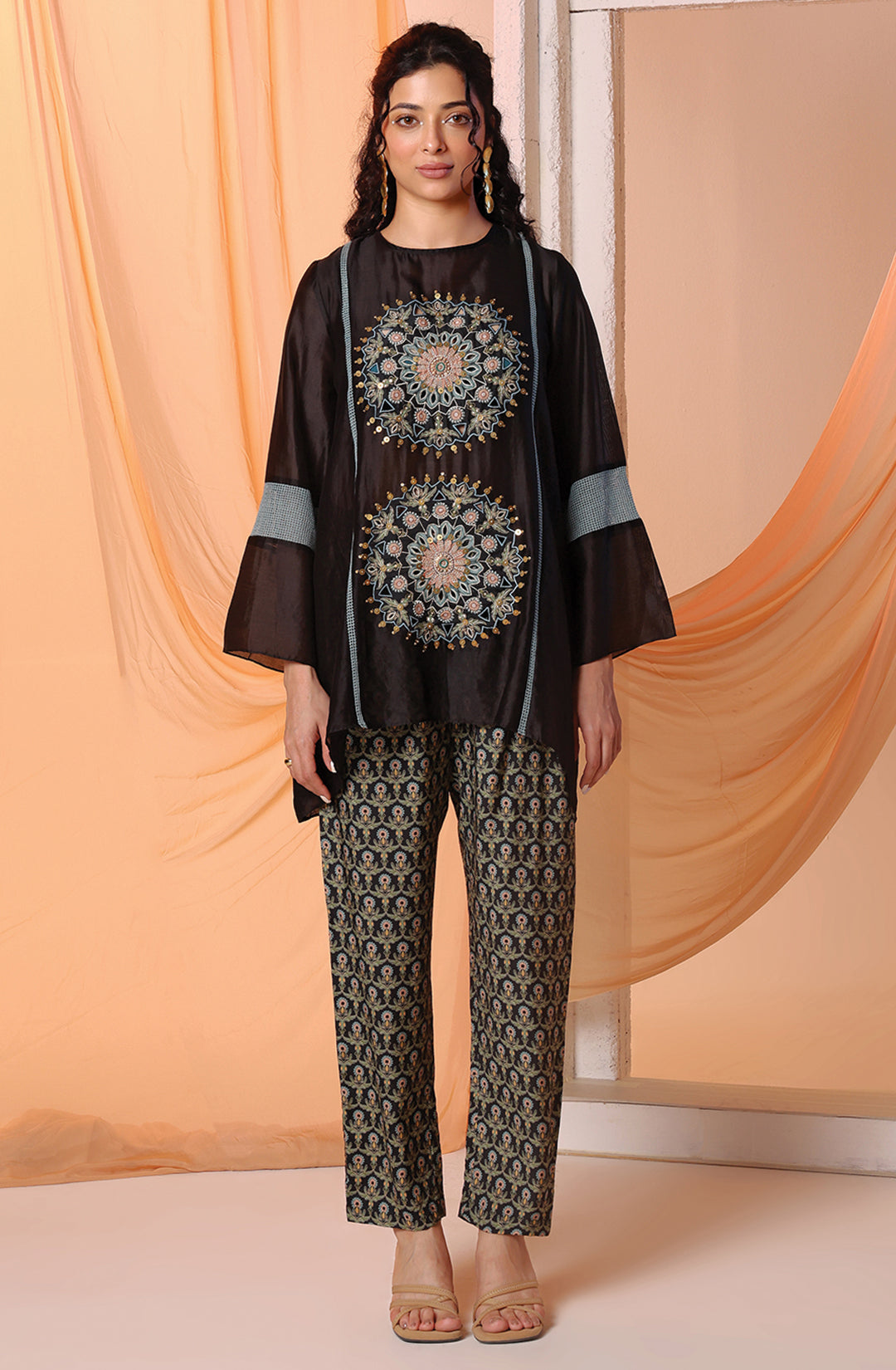 Eraya Applique Asymmetric Co-Ord Set