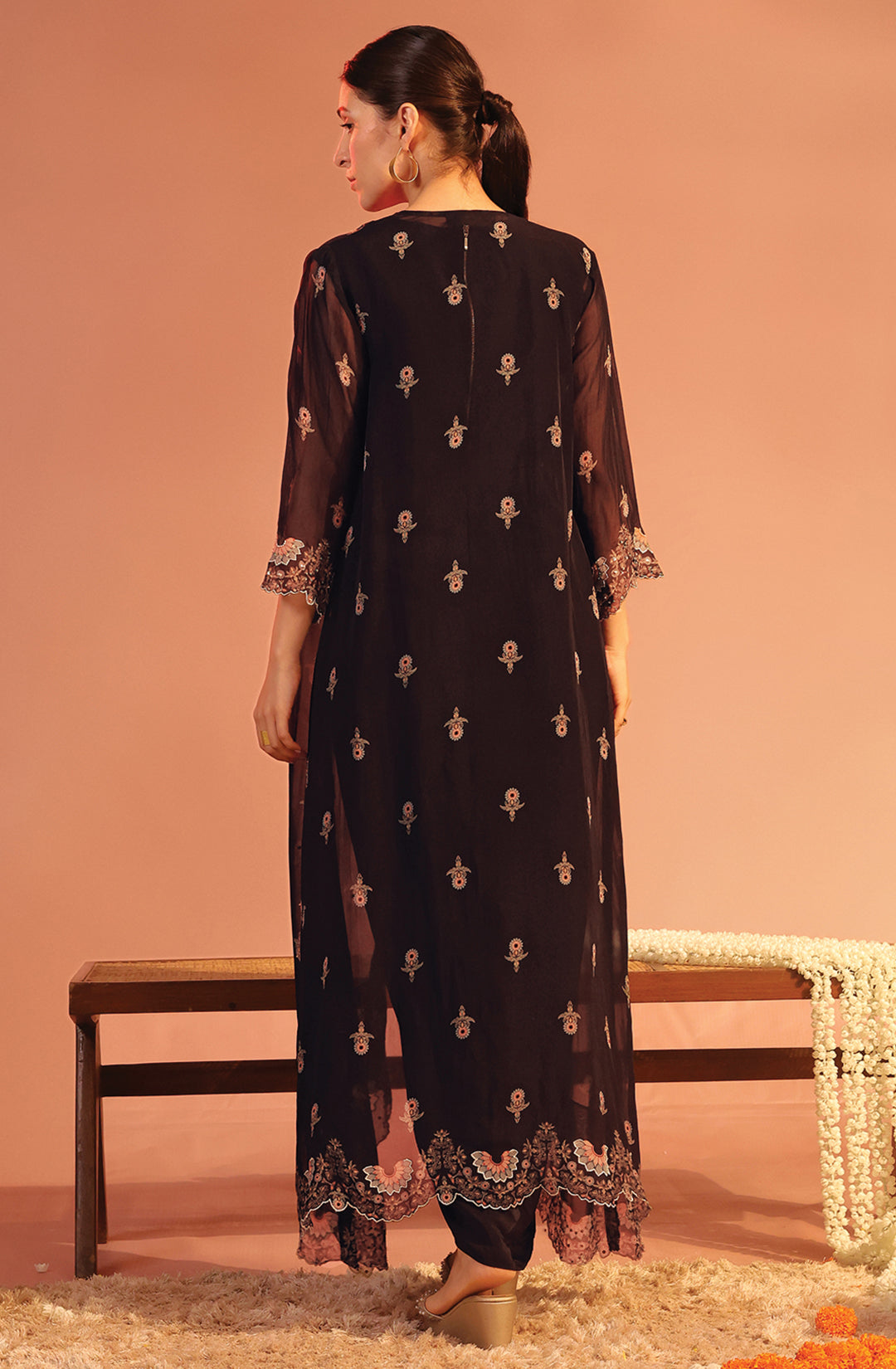 Eraya Embellished Drape Dress Set