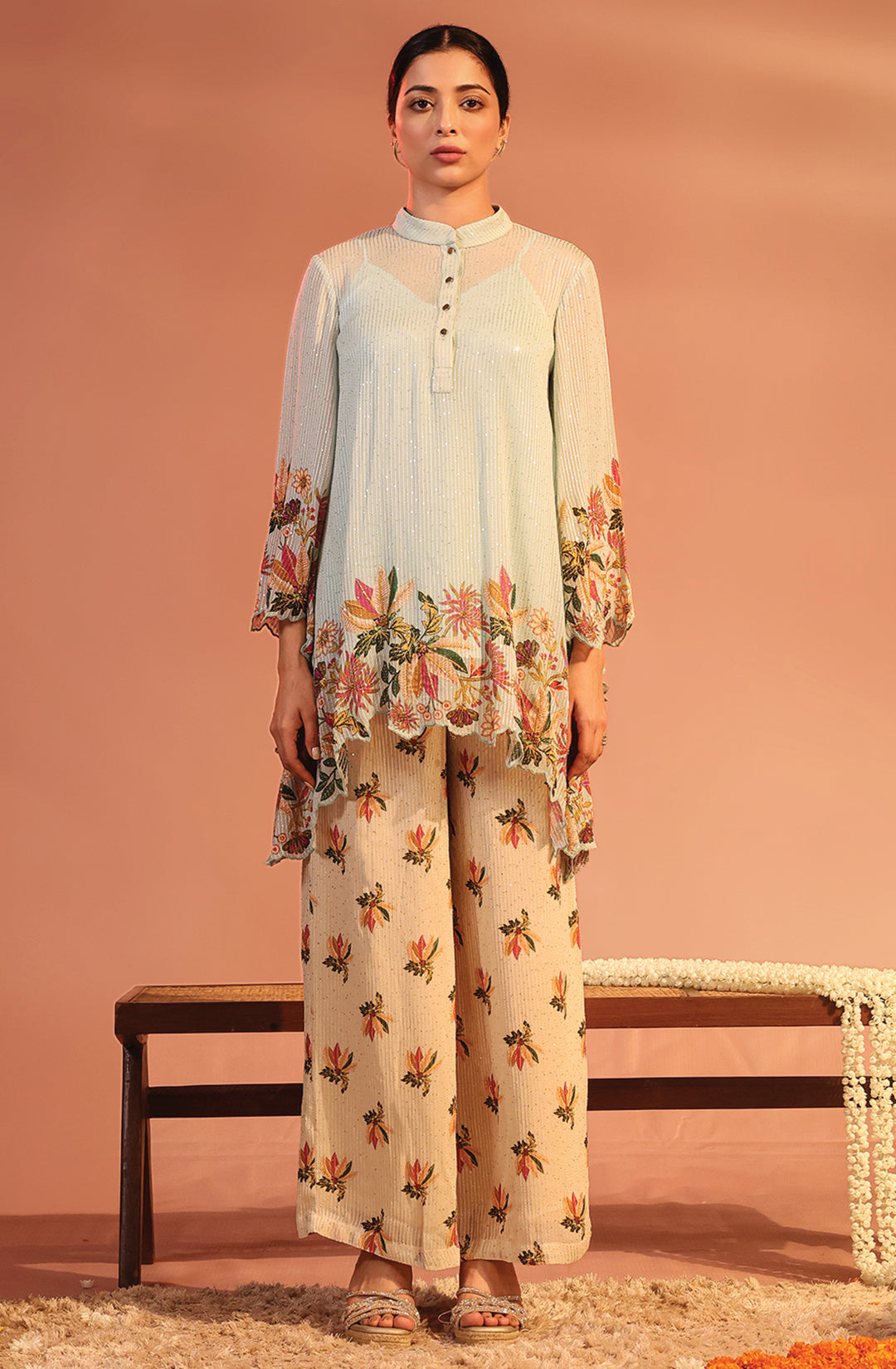 Aarani Asymmetric Sequin Co-Ord Set