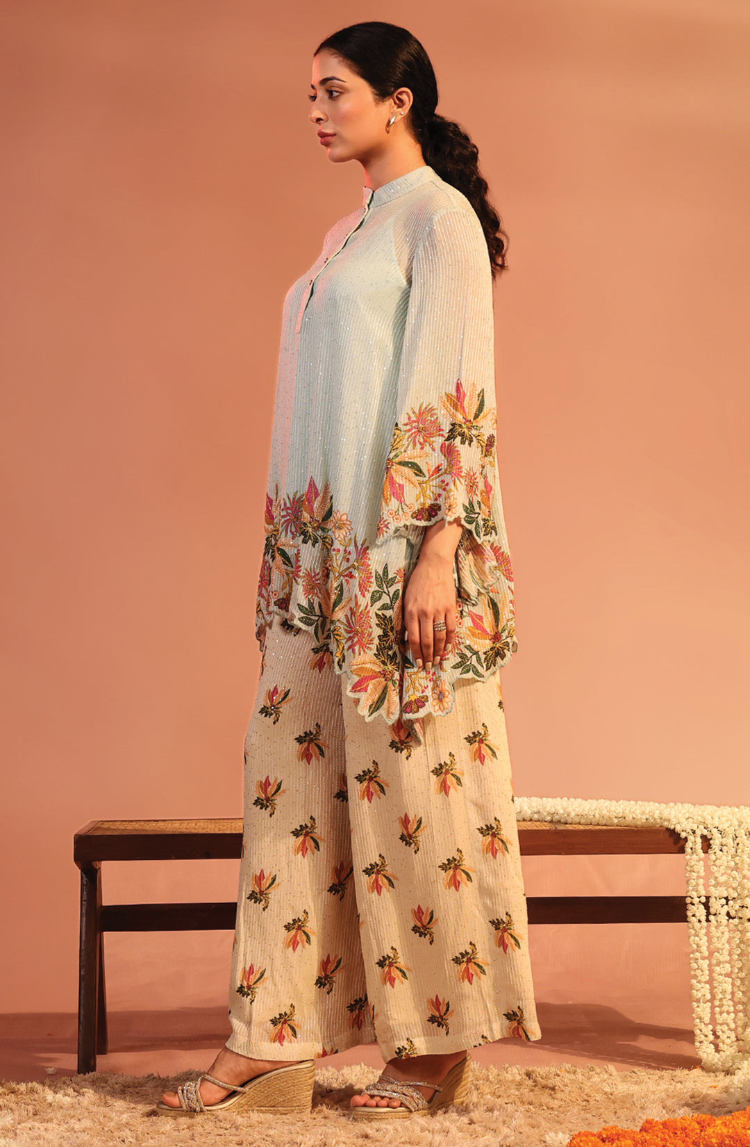 Aarani Asymmetric Sequin Co-Ord Set