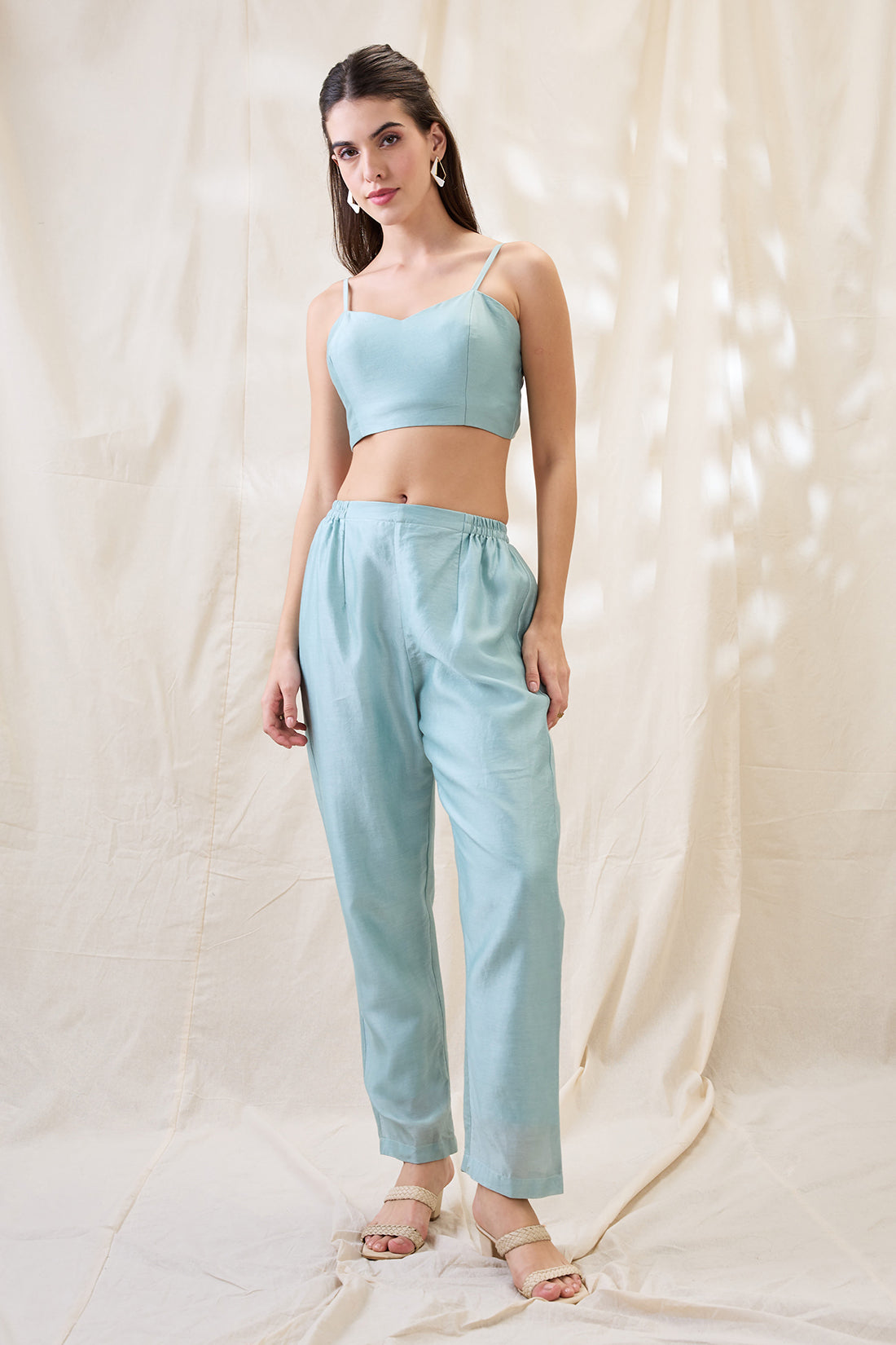 Ravya co-ord set with embellished cape