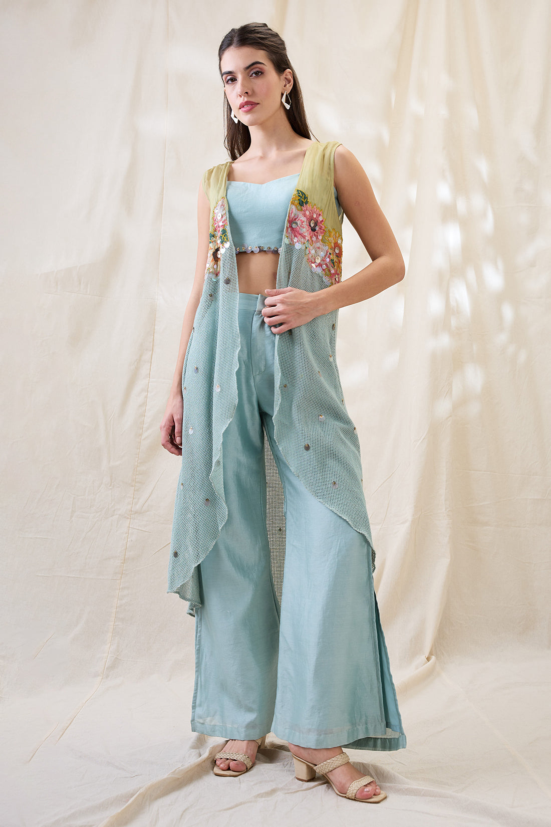 Ravya co-ord set with embroidered jacket