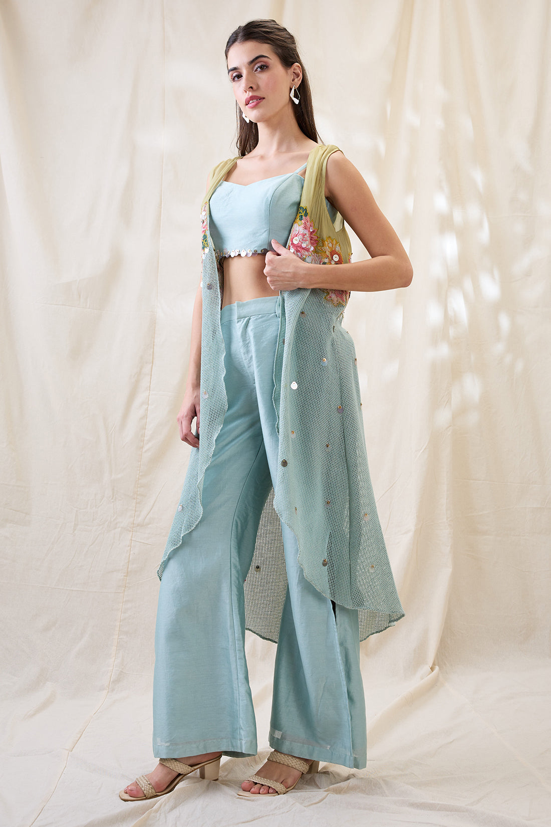 Ravya co-ord set with embroidered jacket