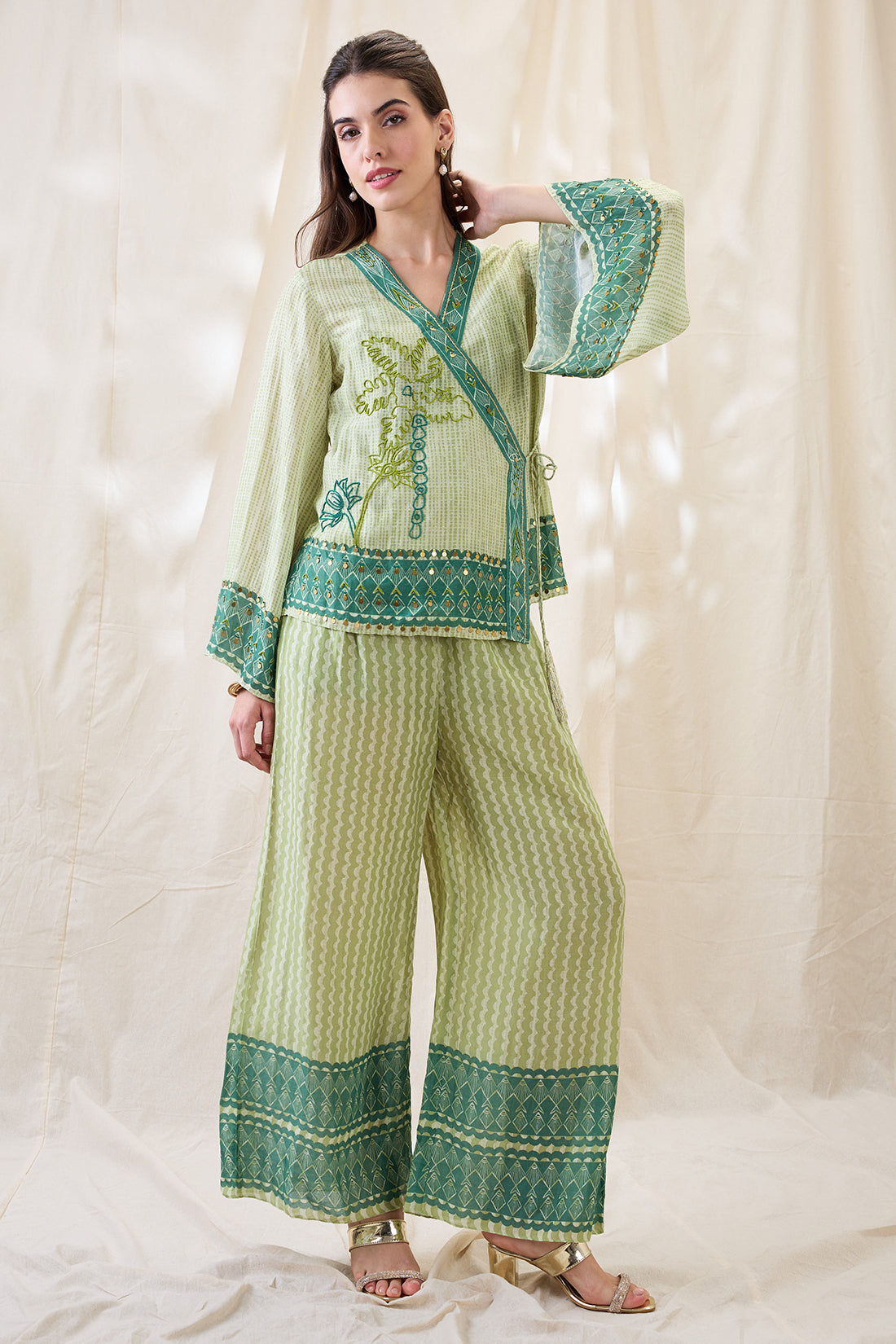 Noorani embellished angarkha set