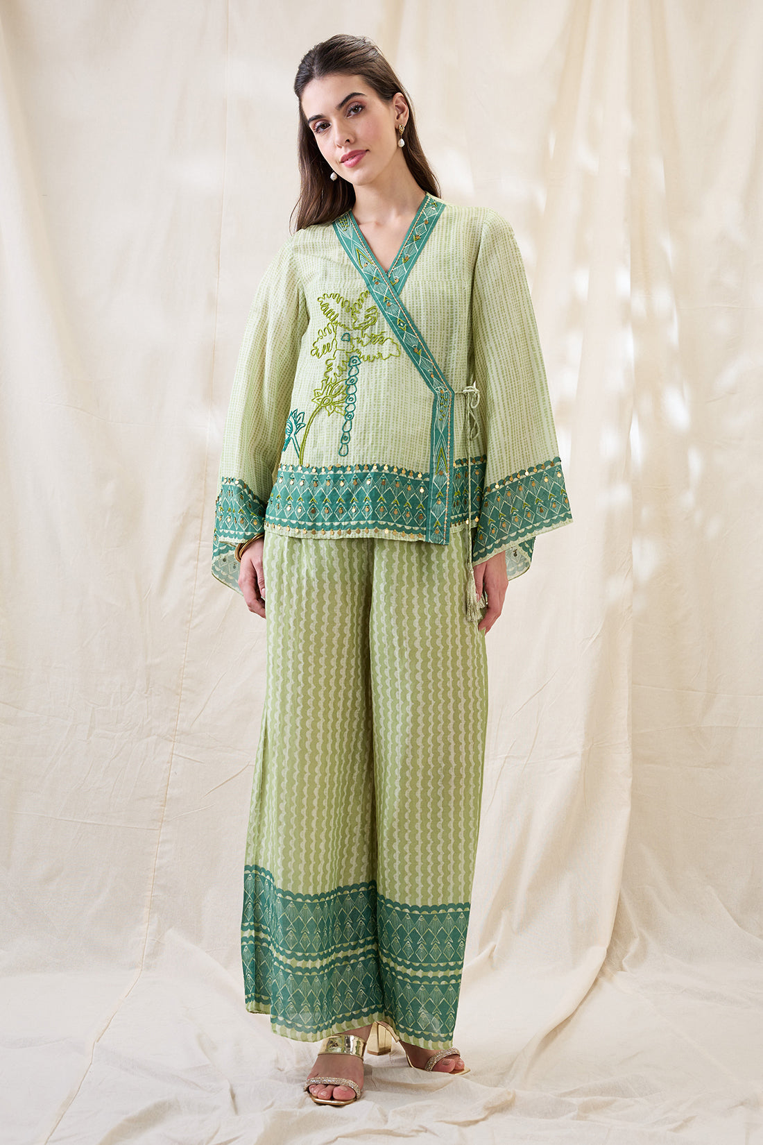 Noorani embellished angarkha set