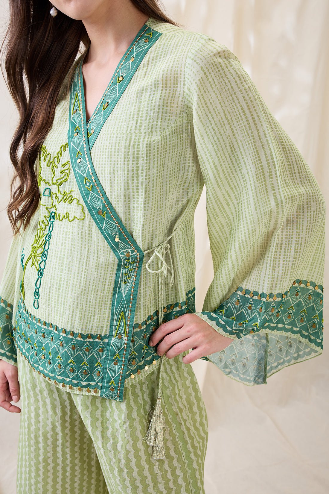 Noorani embellished angarkha set