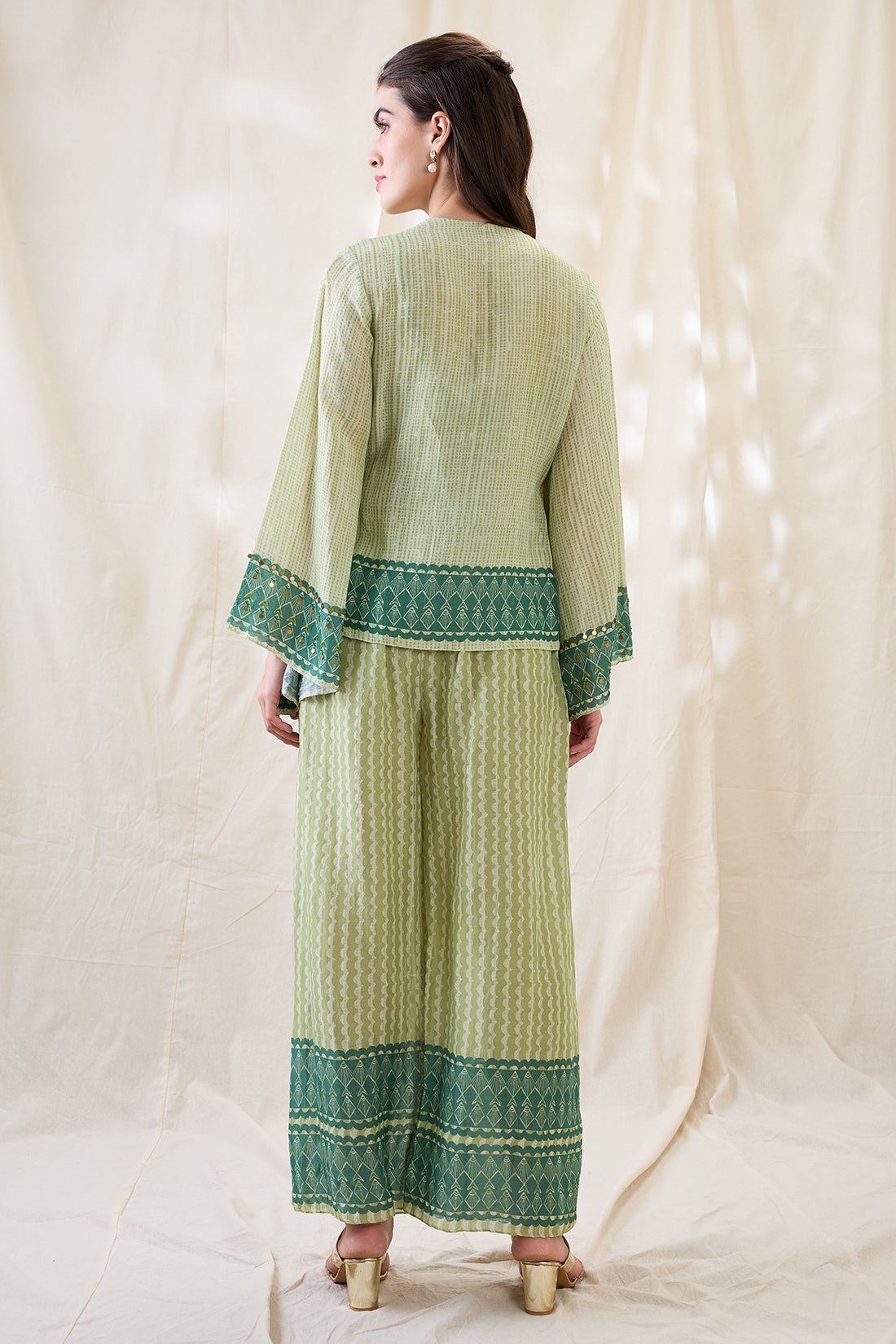 Noorani embellished angarkha set