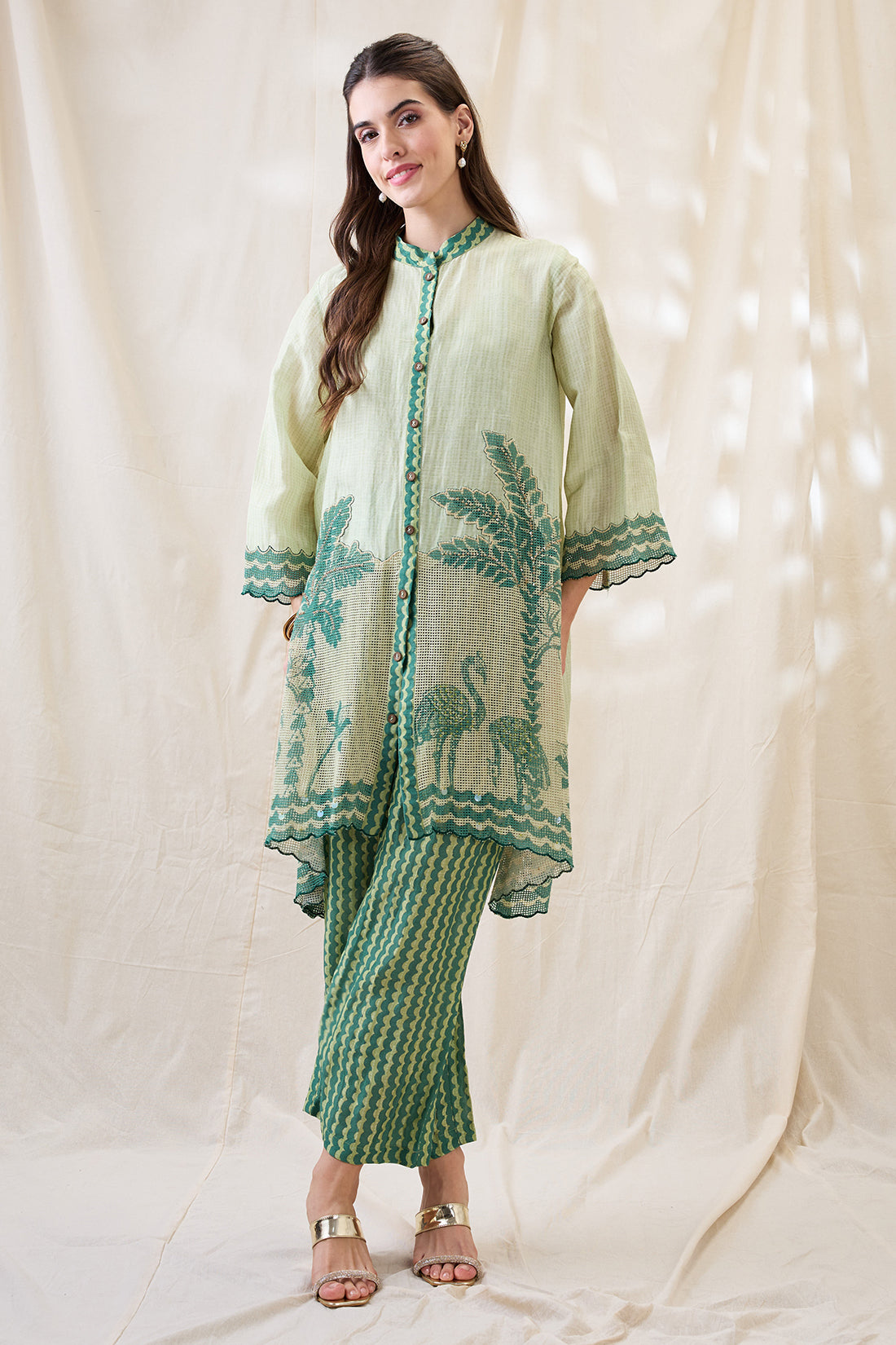 Noorani embellished kurta set