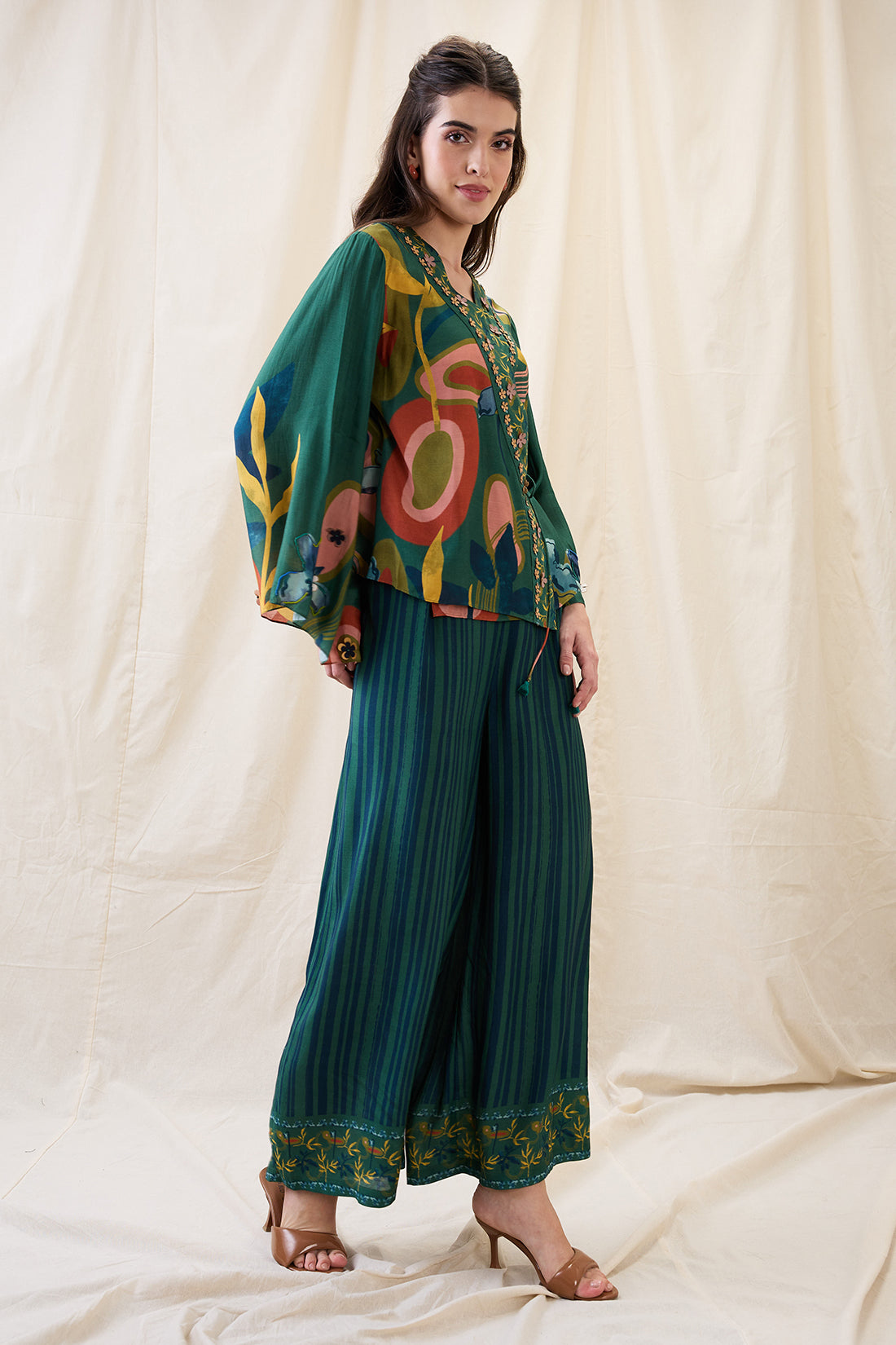 Flora embellished angarkha set