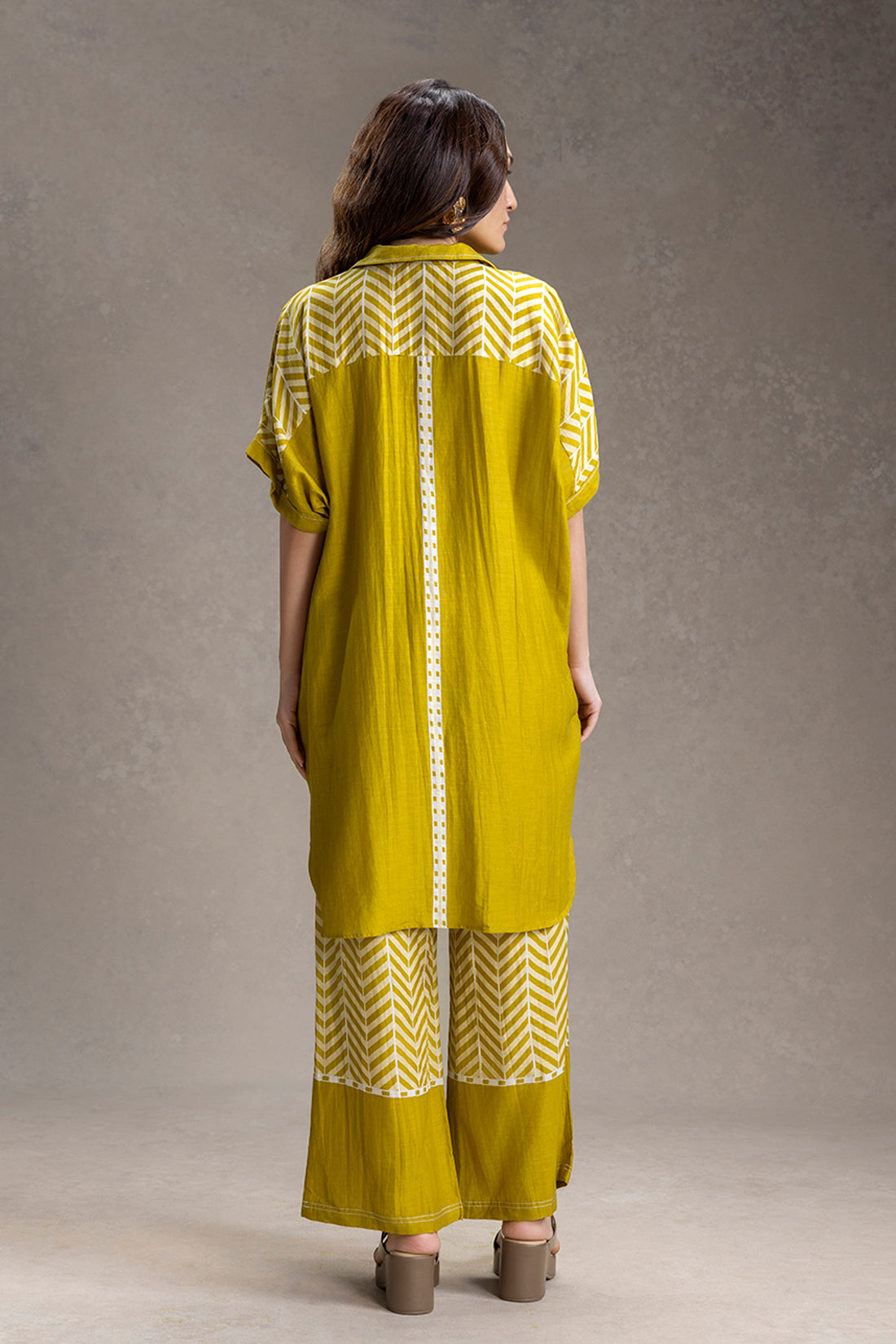 Kyomi Printed Kimono Kurta Set