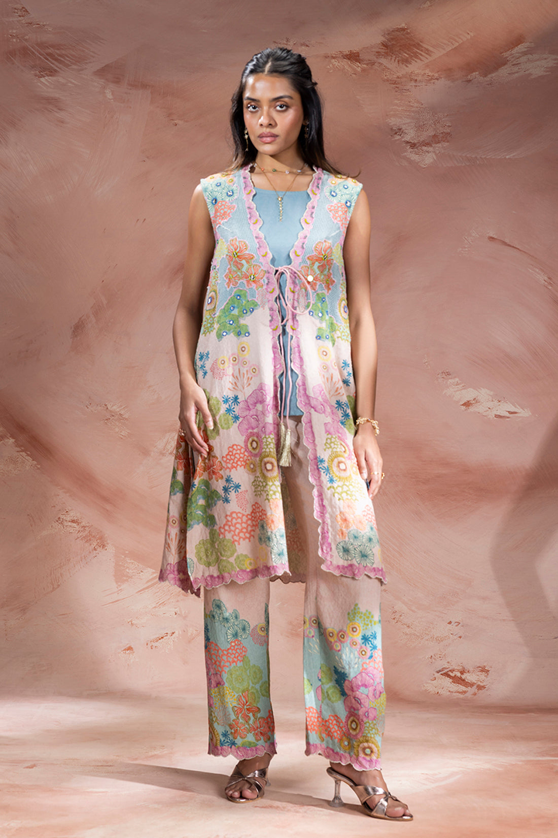 Kaira Embellished Jacket And Pants Set